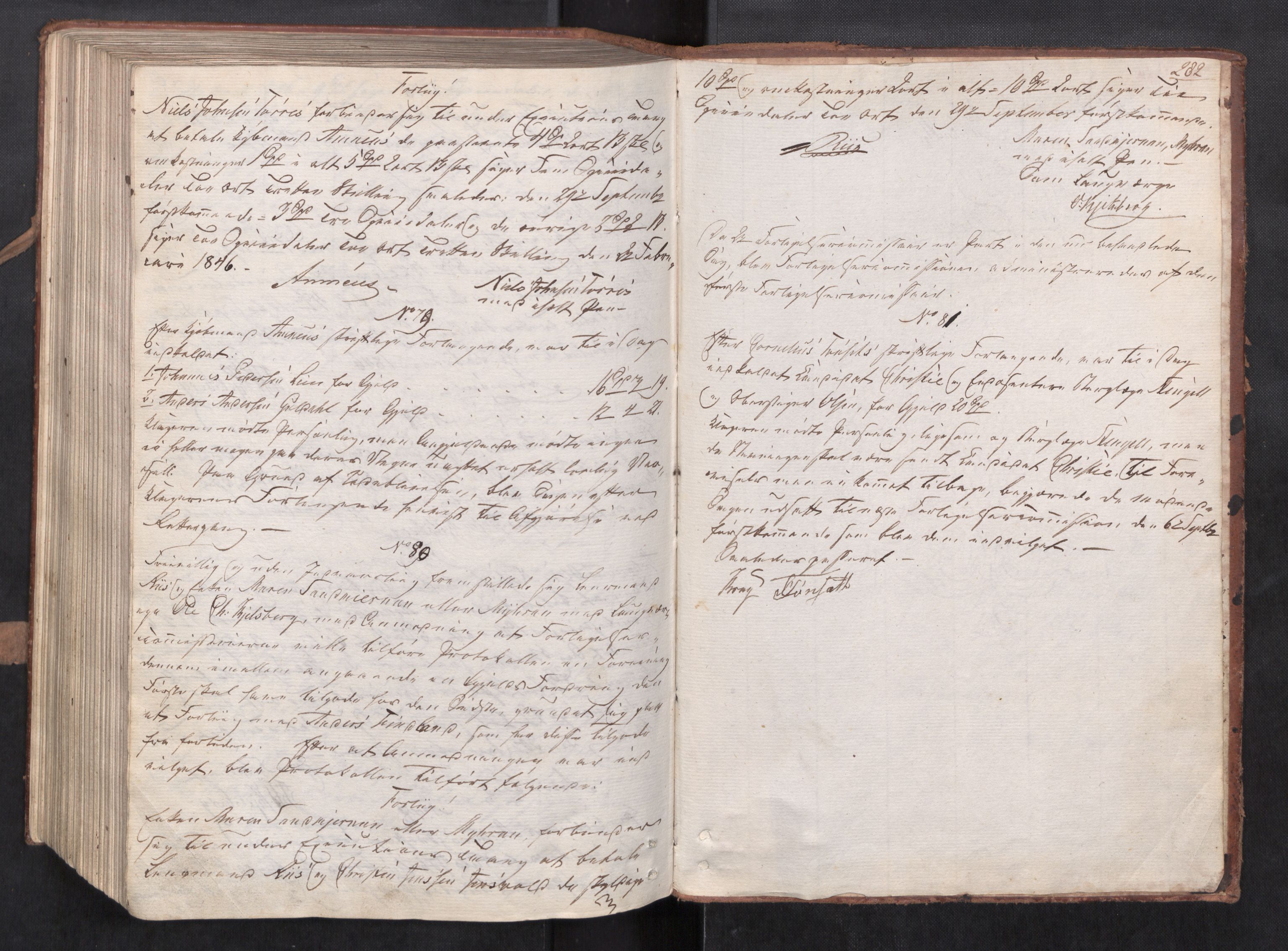 Røros forliksråd, AV/SAT-A-5690/1/F/L0001: Møtebok, 1797-1845, p. 281b-282a