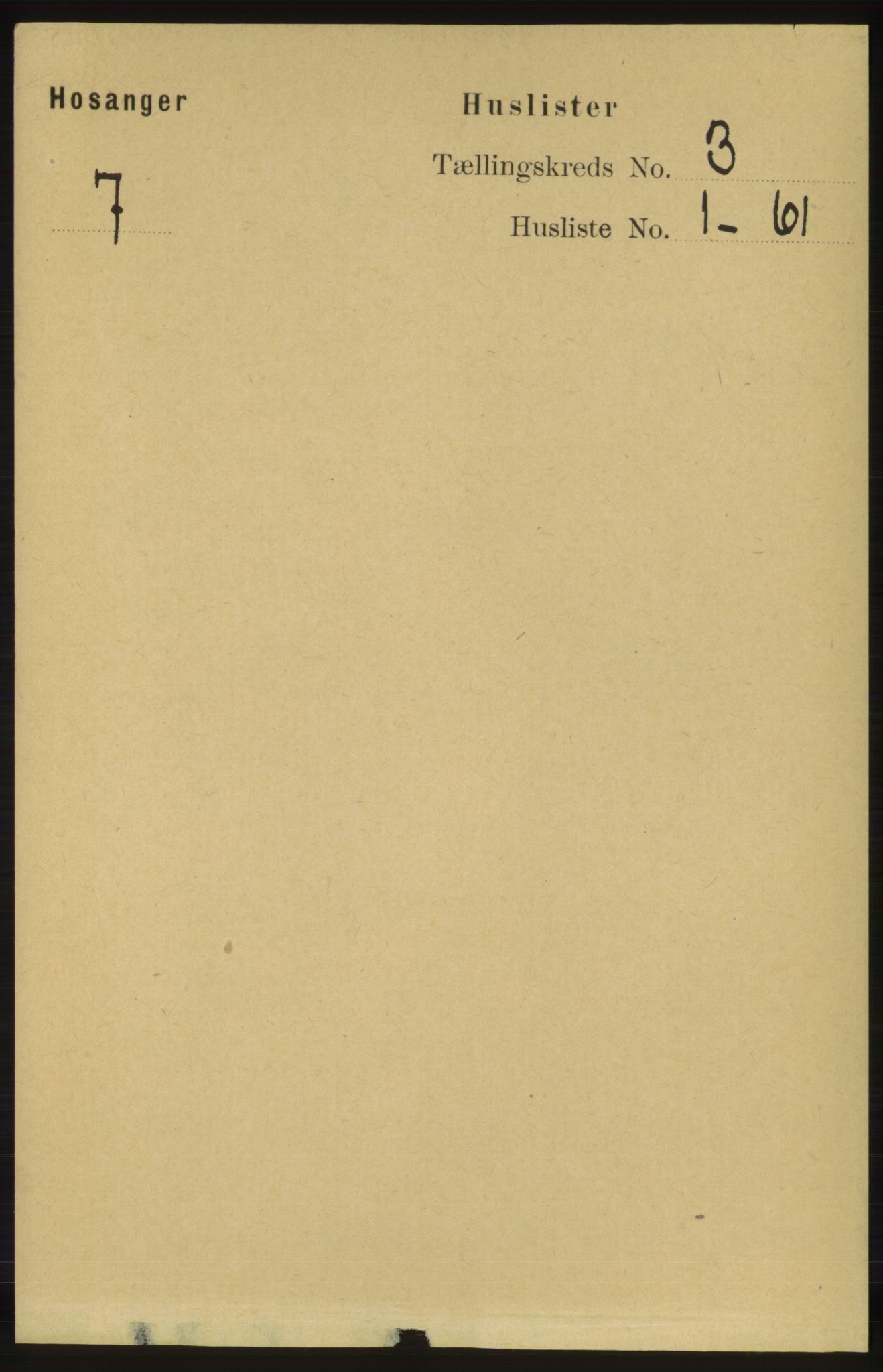 RA, 1891 census for 1253 Hosanger, 1891, p. 955