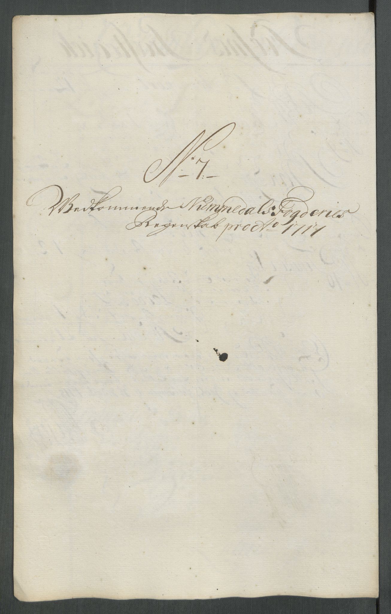 Rentekammeret inntil 1814, Reviderte regnskaper, Fogderegnskap, AV/RA-EA-4092/R64/L4438: Fogderegnskap Namdal, 1717, p. 114