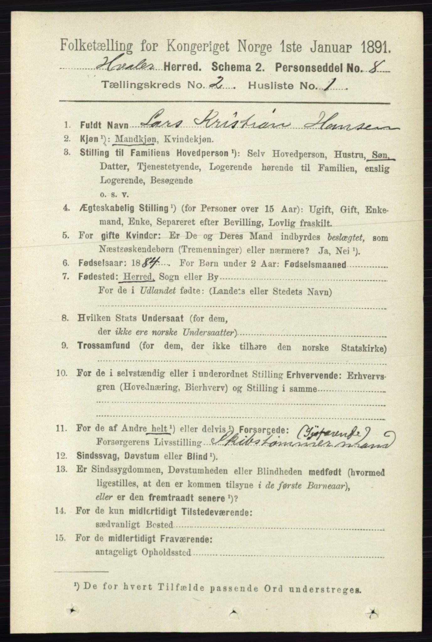 RA, 1891 census for 0111 Hvaler, 1891, p. 1012