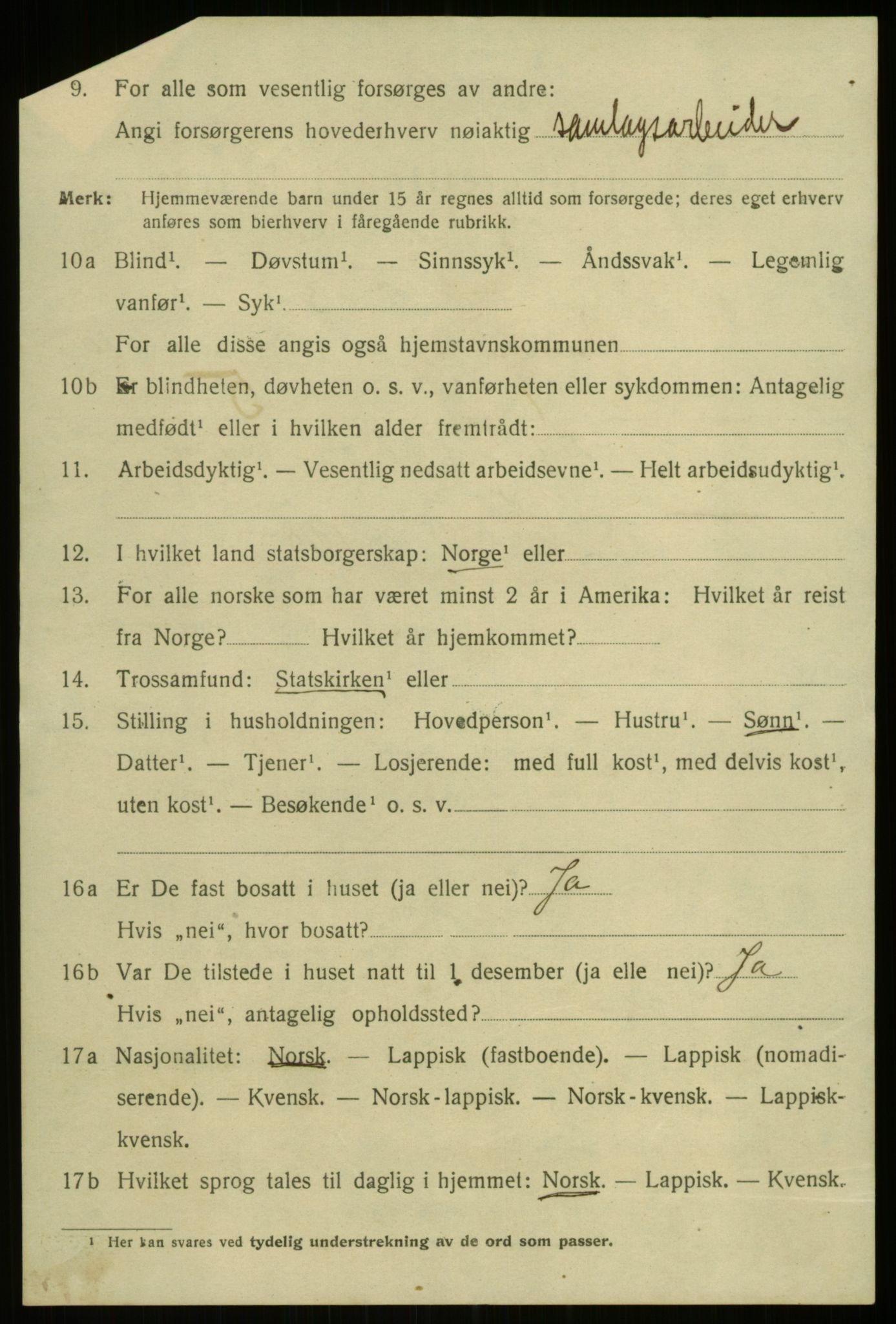 SATØ, 1920 census for Tromsø, 1920, p. 20227