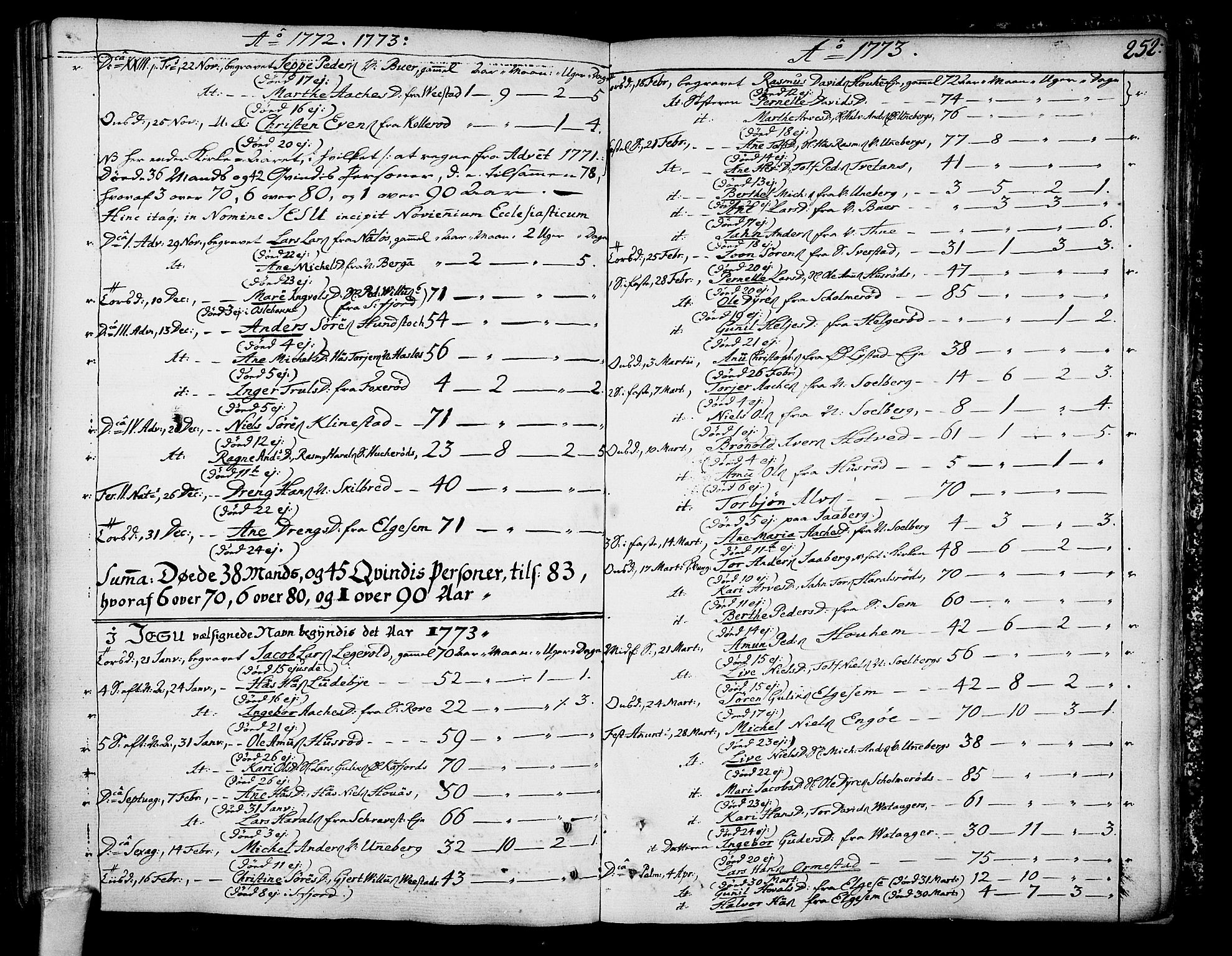 Sandar kirkebøker, SAKO/A-243/F/Fa/L0002: Parish register (official) no. 2, 1733-1788, p. 252