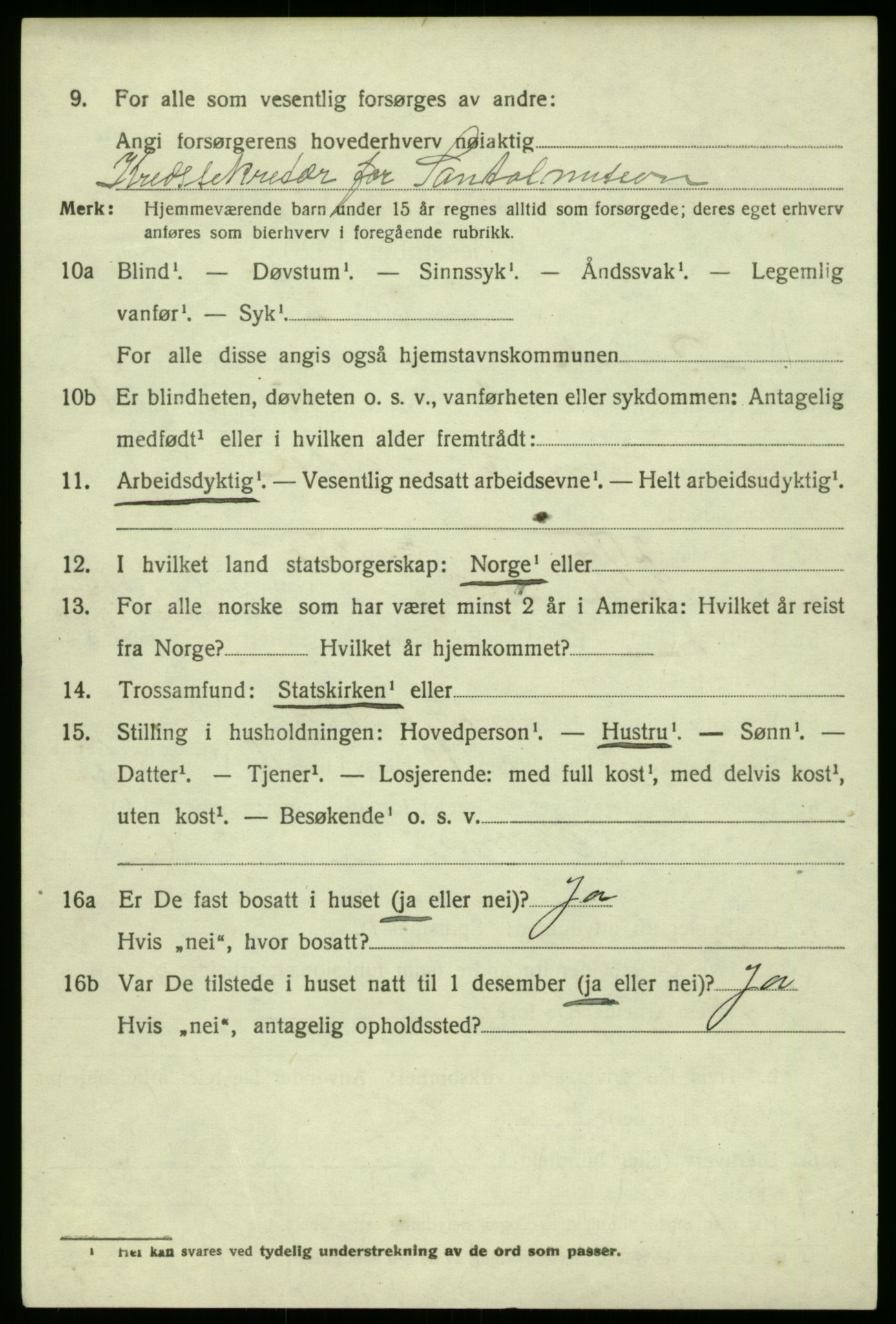 SAB, 1920 census for Bruvik, 1920, p. 4893