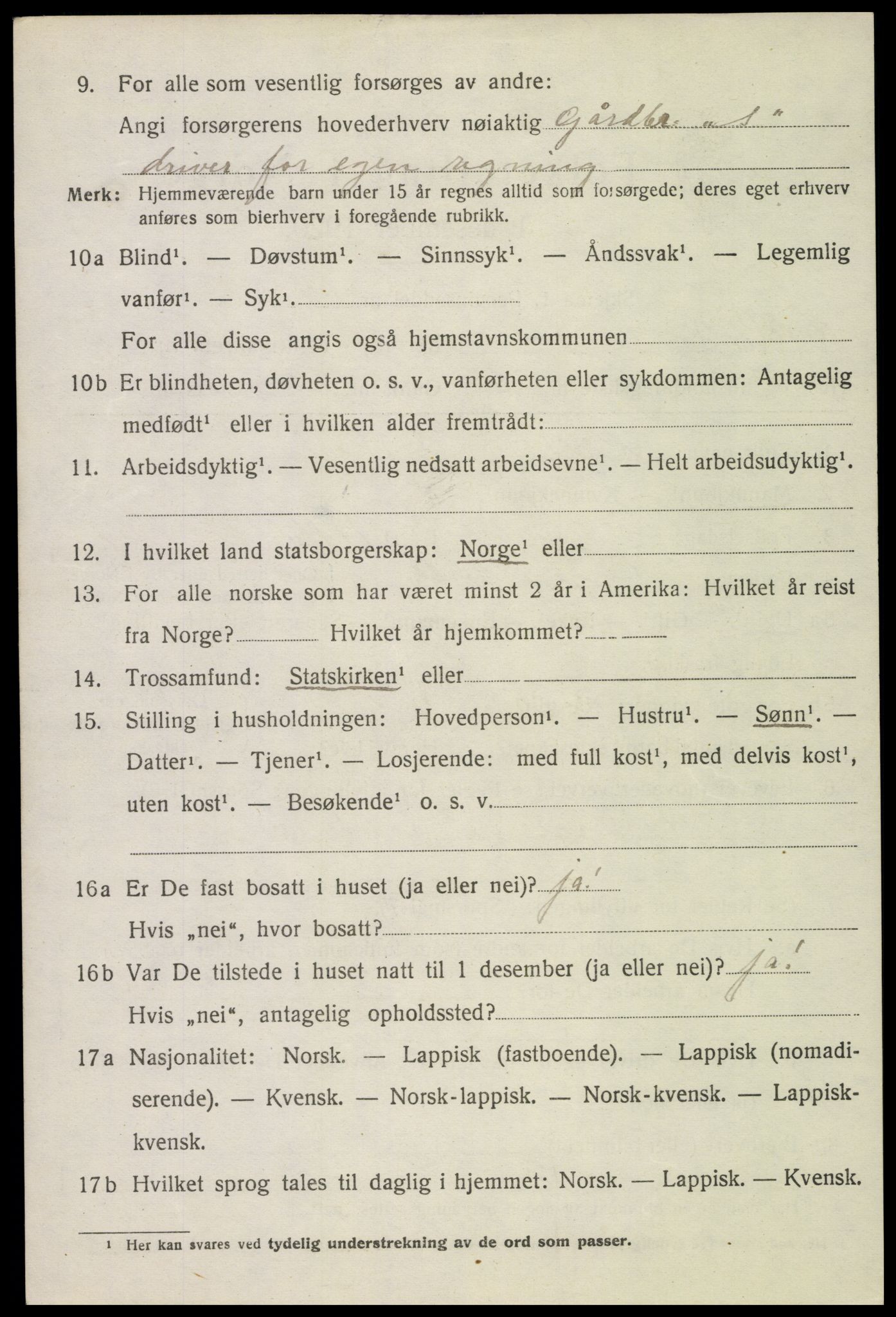 SAT, 1920 census for Borge, 1920, p. 10298