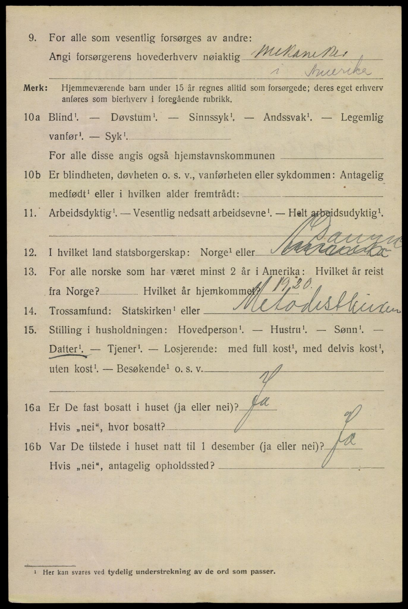 SAKO, 1920 census for Porsgrunn, 1920, p. 15740