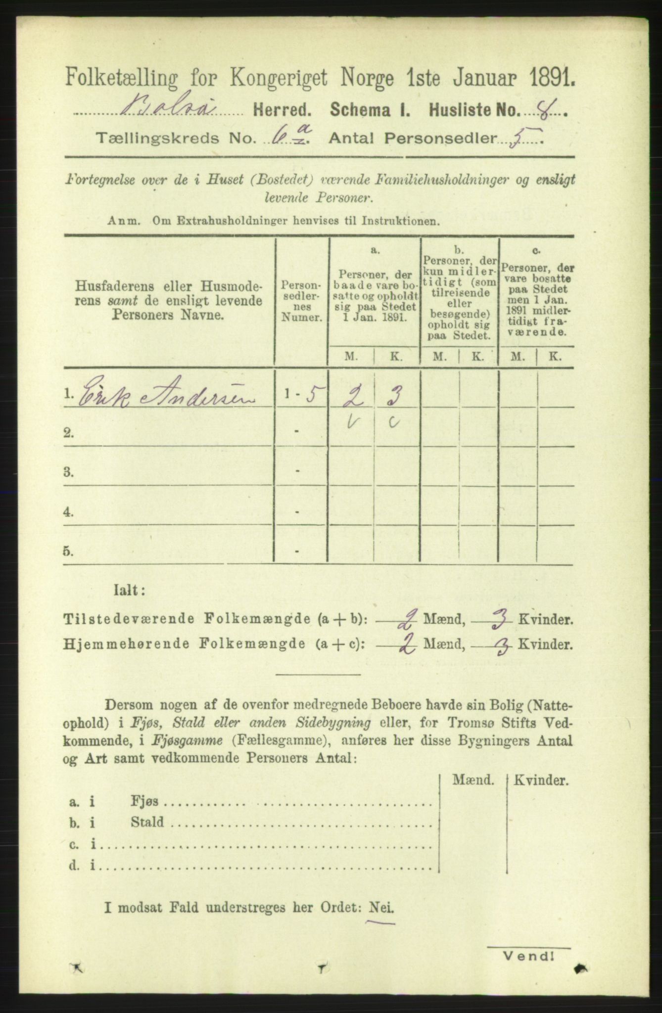 RA, 1891 census for 1544 Bolsøy, 1891, p. 3699