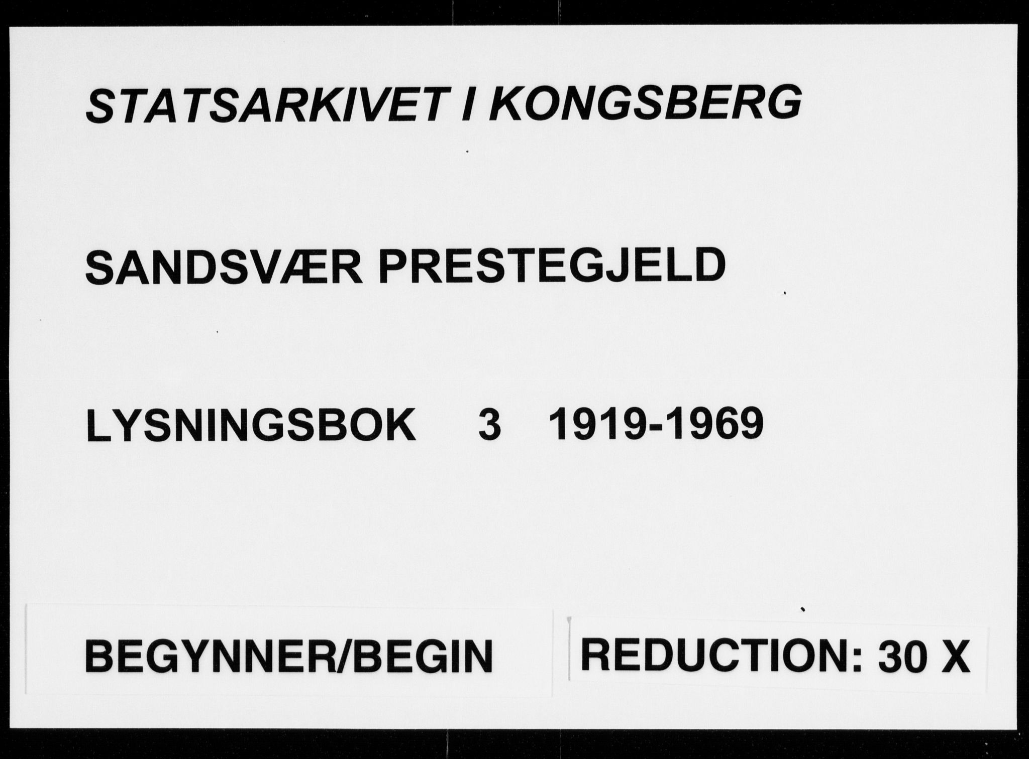 Sandsvær kirkebøker, SAKO/A-244/H/Ha/L0003: Banns register no. 3, 1919-1969