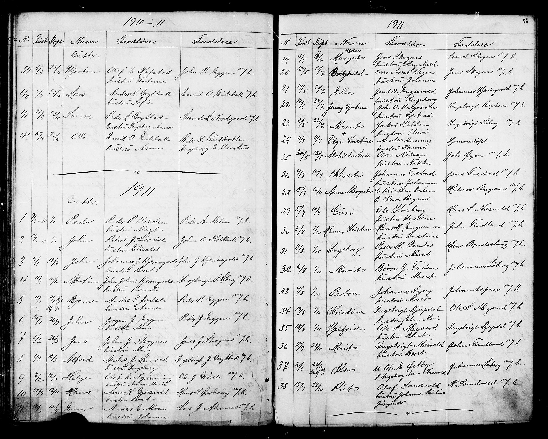 Ministerialprotokoller, klokkerbøker og fødselsregistre - Sør-Trøndelag, SAT/A-1456/686/L0985: Parish register (copy) no. 686C01, 1871-1933, p. 88
