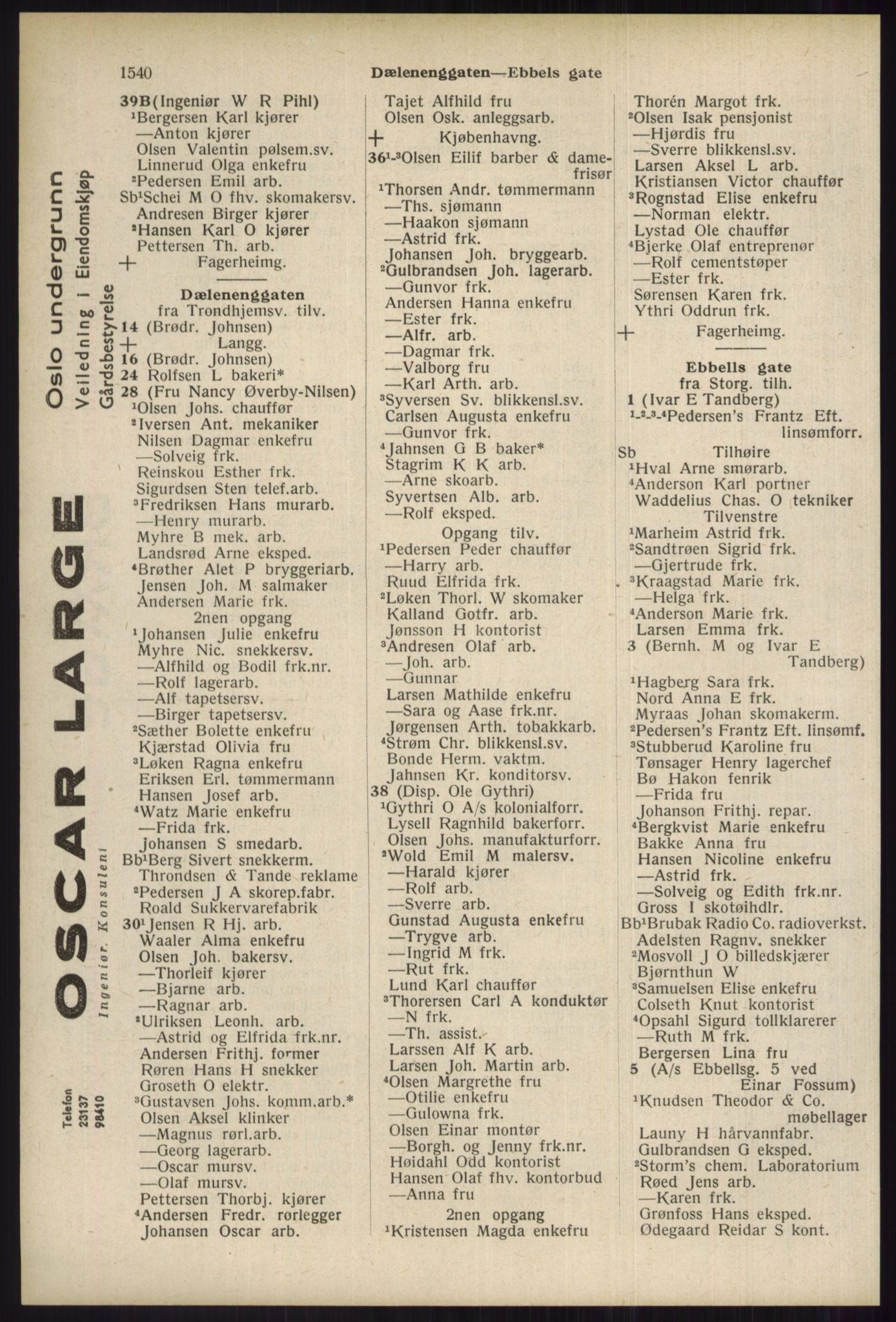 Kristiania/Oslo adressebok, PUBL/-, 1934, p. 1540