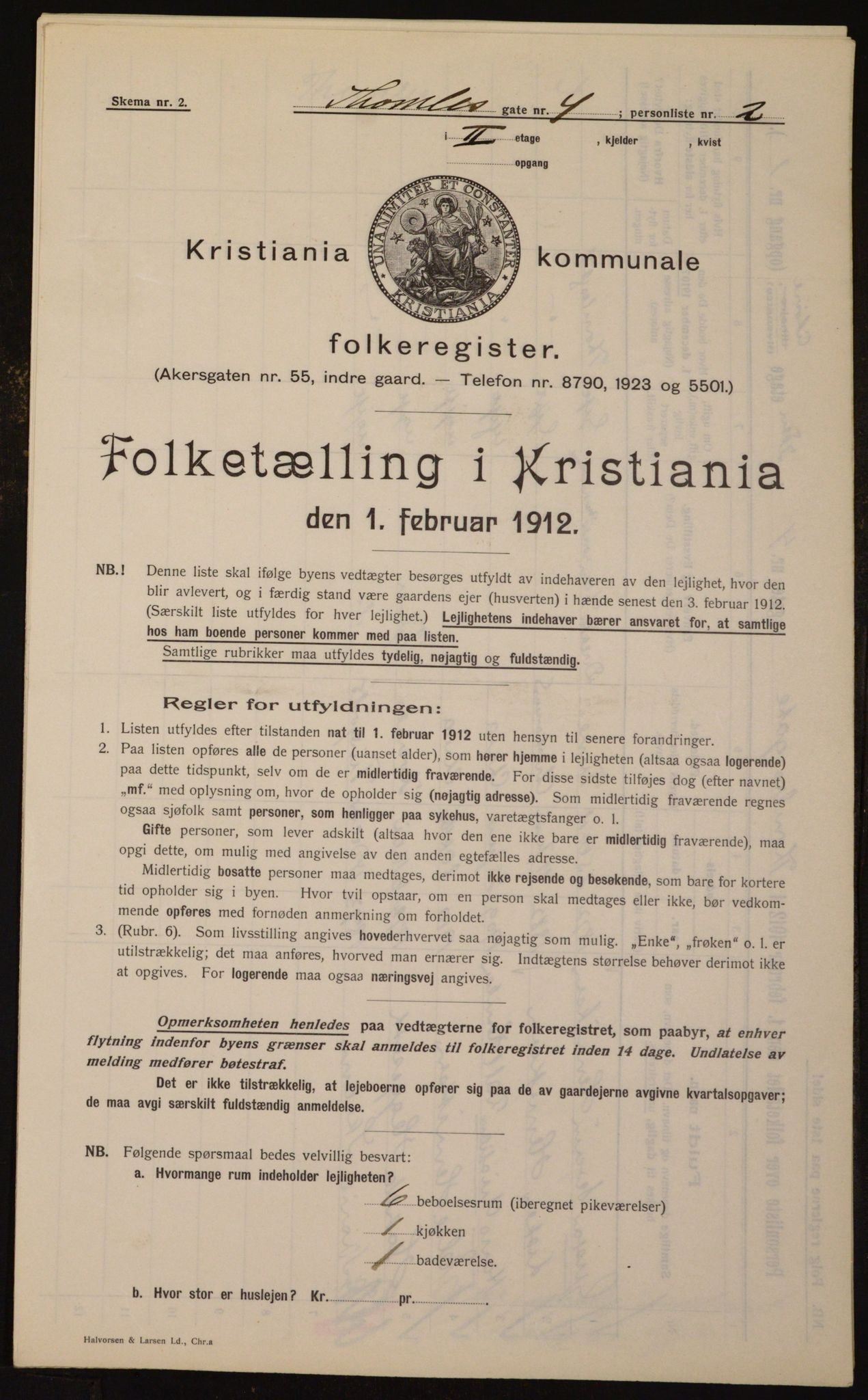 OBA, Municipal Census 1912 for Kristiania, 1912, p. 109217