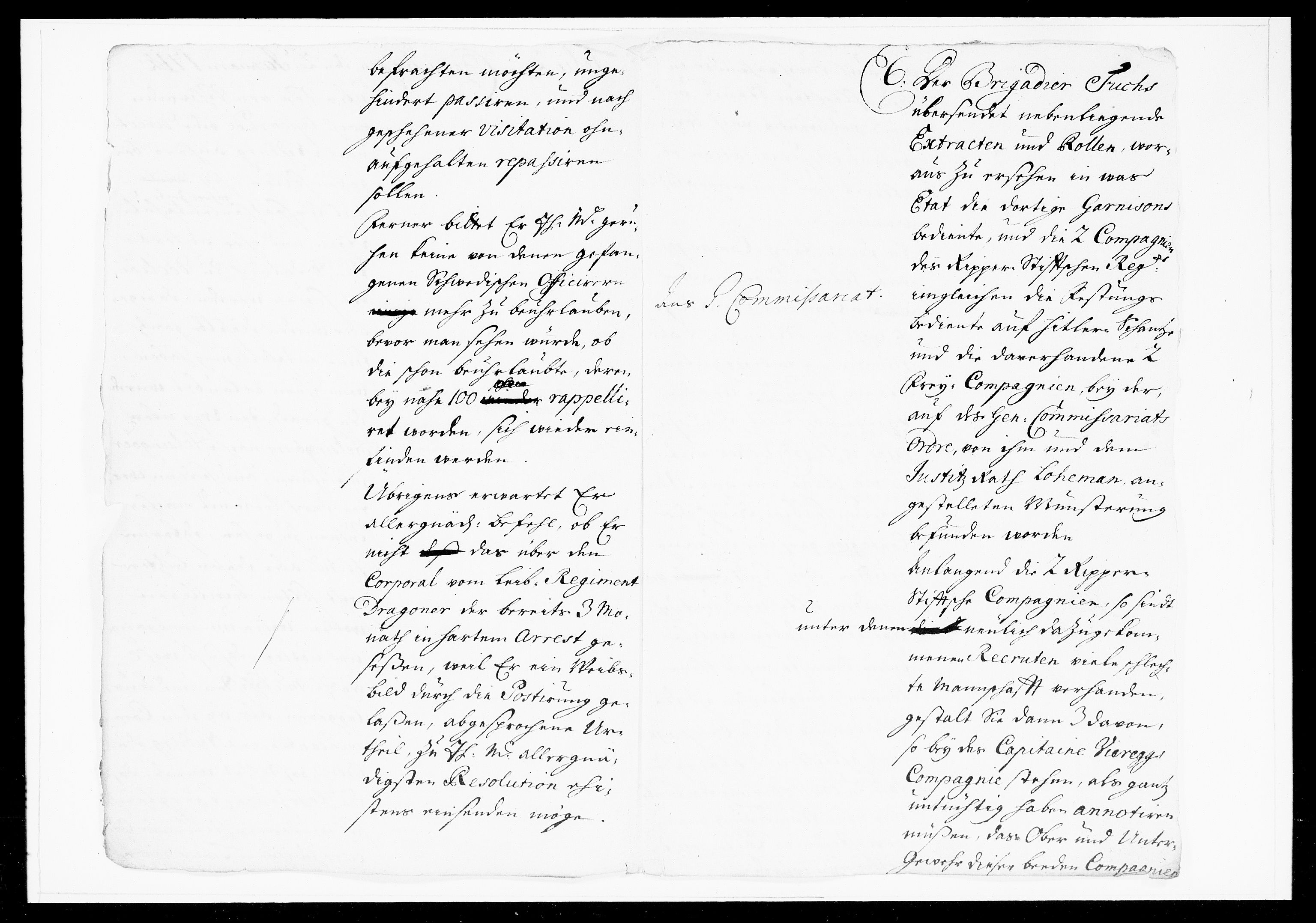 Krigskollegiet, Krigskancelliet, DRA/A-0006/-/1003-1013: Refererede sager, 1714, p. 5