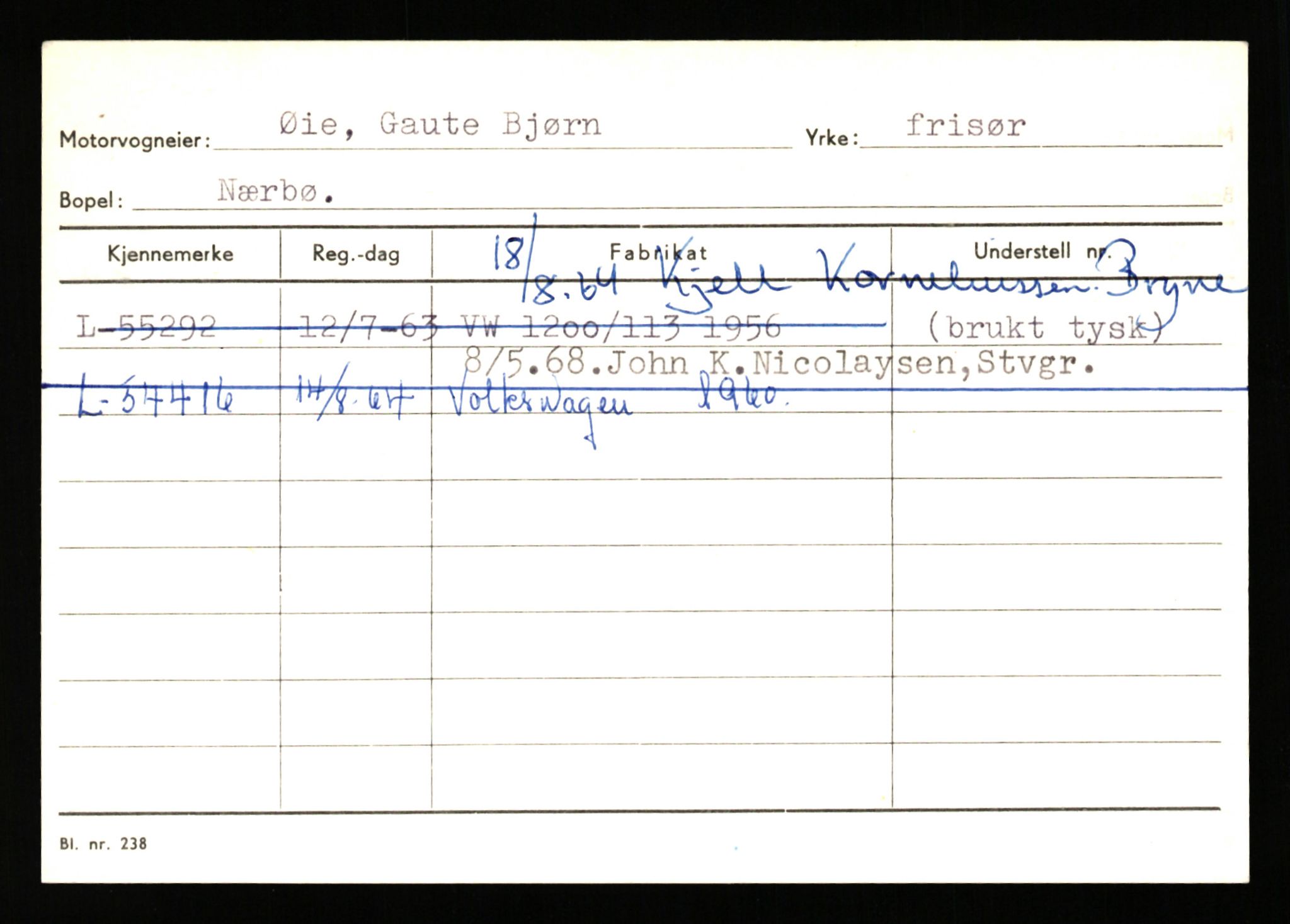 Stavanger trafikkstasjon, AV/SAST-A-101942/0/H/L0044: Øksna - Åmo, 1930-1971, p. 1910