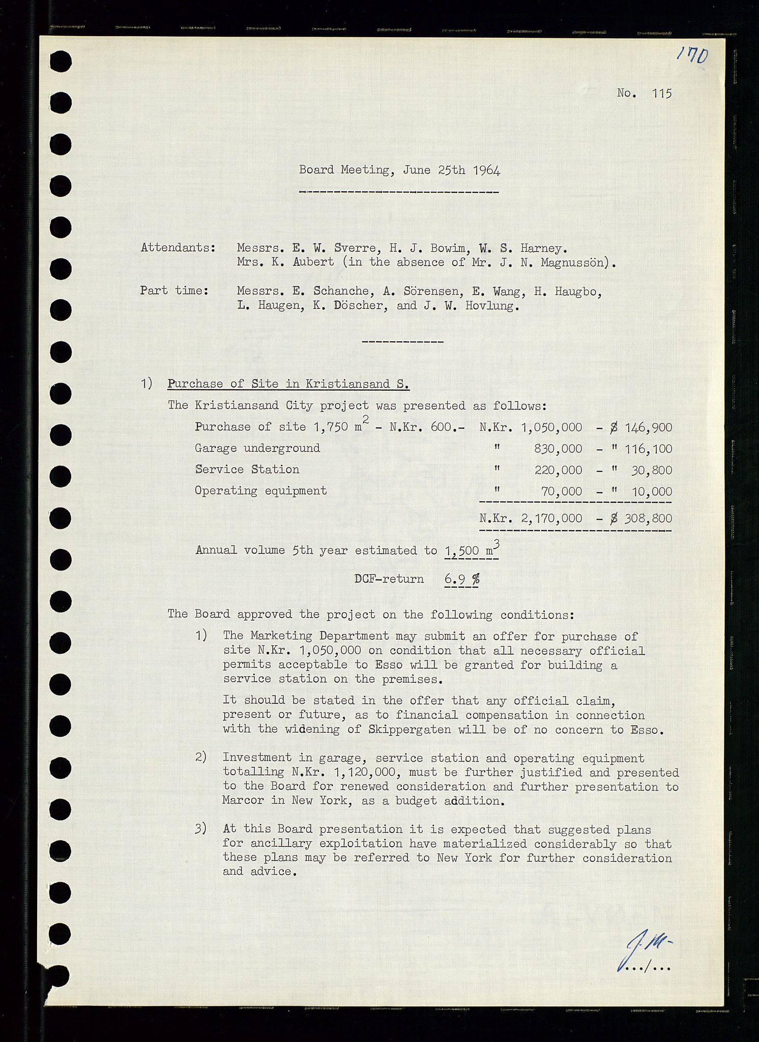 Pa 0982 - Esso Norge A/S, AV/SAST-A-100448/A/Aa/L0001/0004: Den administrerende direksjon Board minutes (styrereferater) / Den administrerende direksjon Board minutes (styrereferater), 1963-1964, p. 91