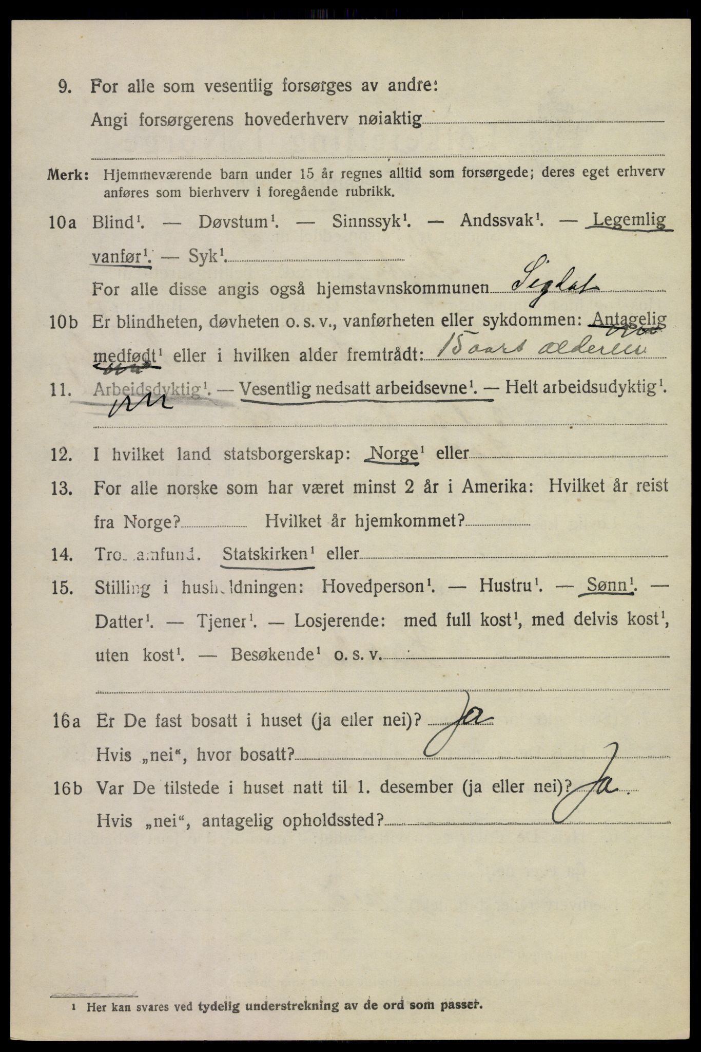 SAKO, 1920 census for Sigdal, 1920, p. 2003