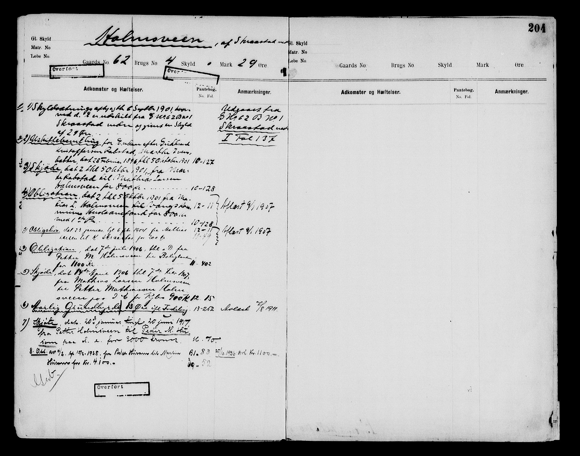 Nord-Hedmark sorenskriveri, SAH/TING-012/H/Ha/Had/Hade/L0002: Mortgage register no. 4.2, 1893-1940, p. 204