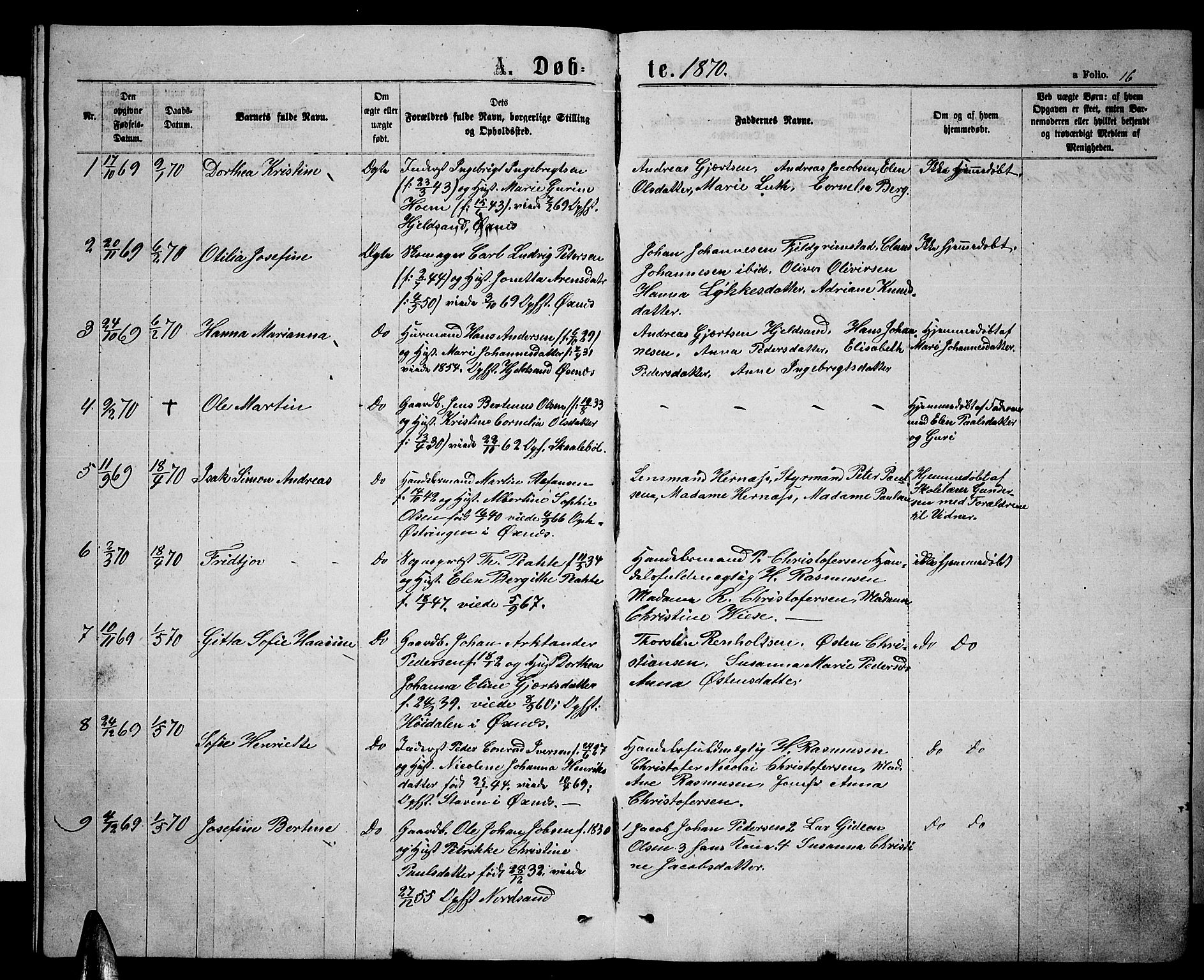 Ministerialprotokoller, klokkerbøker og fødselsregistre - Nordland, SAT/A-1459/893/L1348: Parish register (copy) no. 893C03, 1867-1877, p. 16