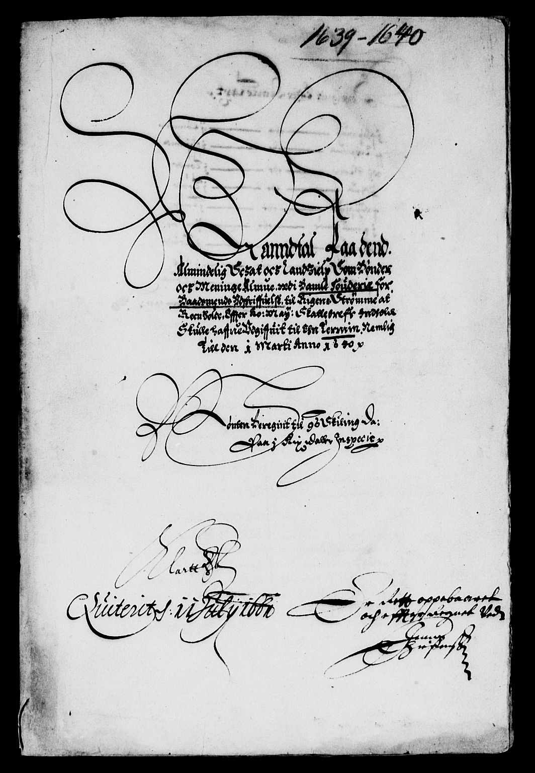 Rentekammeret inntil 1814, Reviderte regnskaper, Lensregnskaper, RA/EA-5023/R/Rb/Rbp/L0023: Bratsberg len, 1639-1640