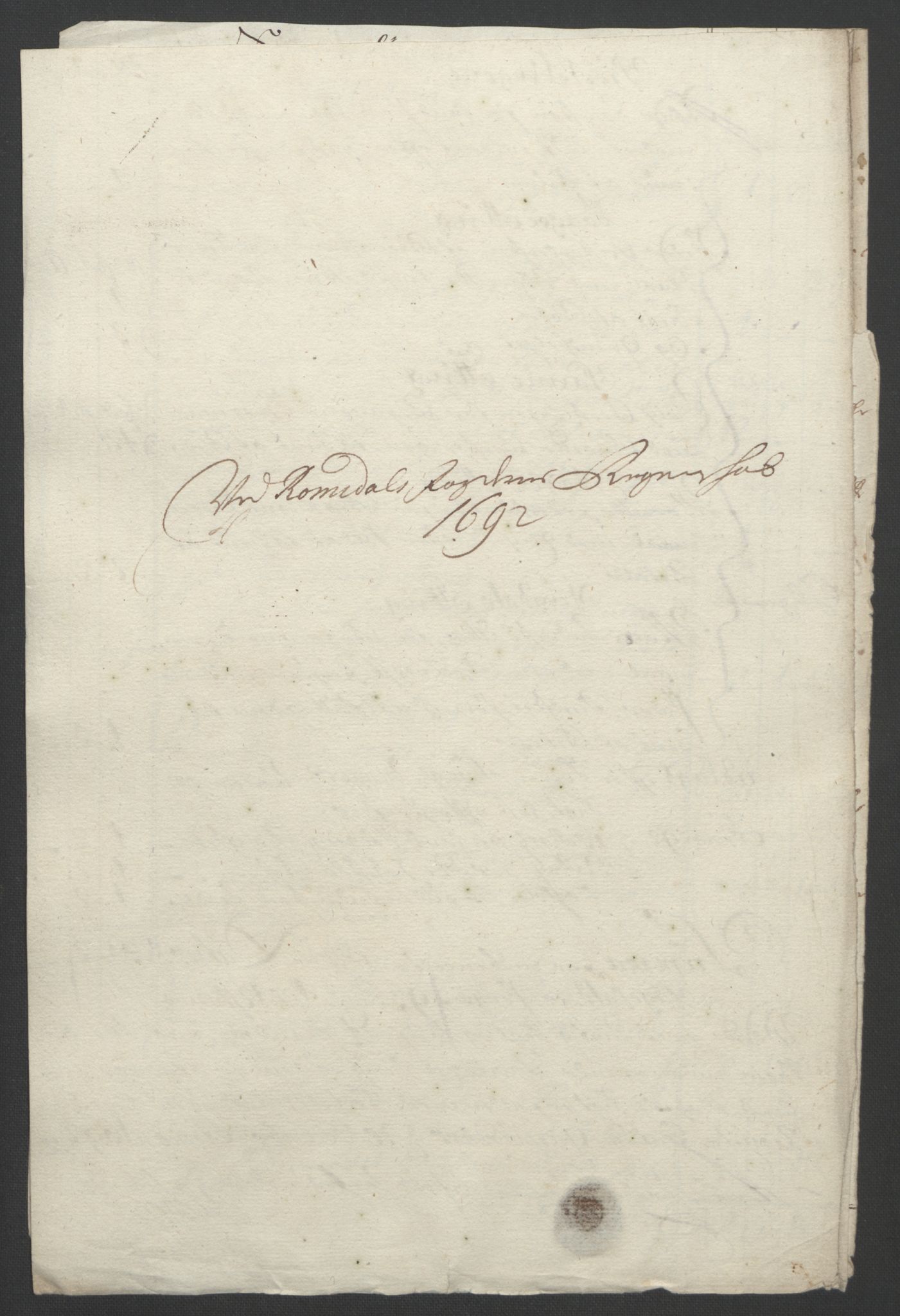 Rentekammeret inntil 1814, Reviderte regnskaper, Fogderegnskap, RA/EA-4092/R55/L3650: Fogderegnskap Romsdal, 1692, p. 164