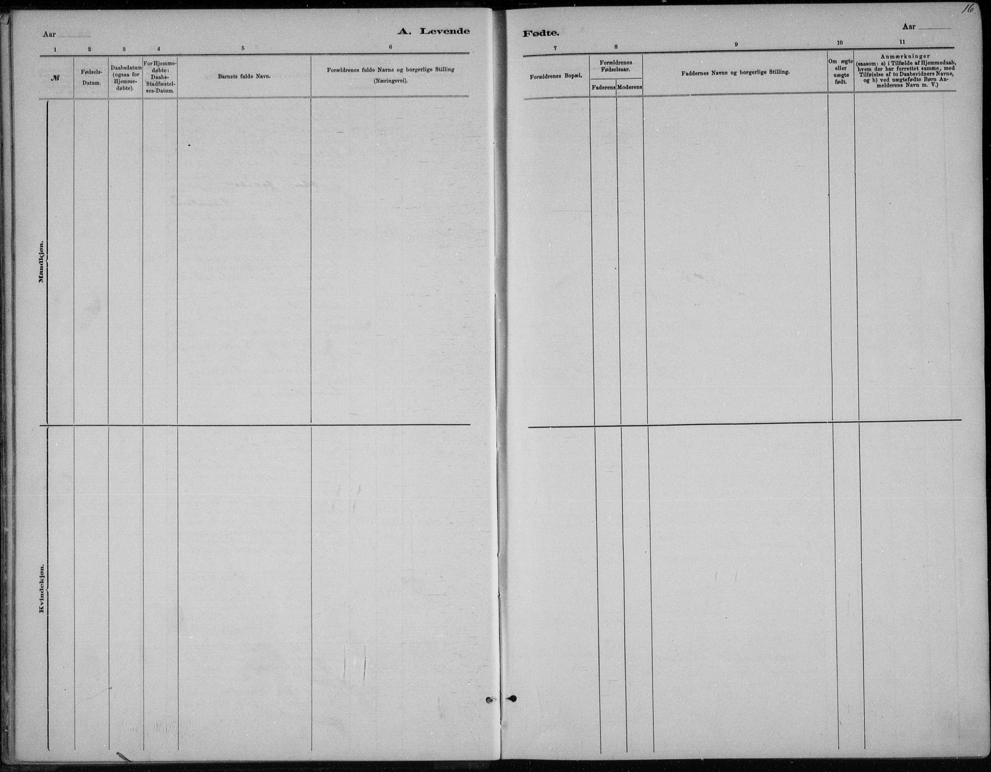 Høvåg sokneprestkontor, SAK/1111-0025/F/Fb/L0004: Parish register (copy) no. B 4, 1883-1898, p. 16