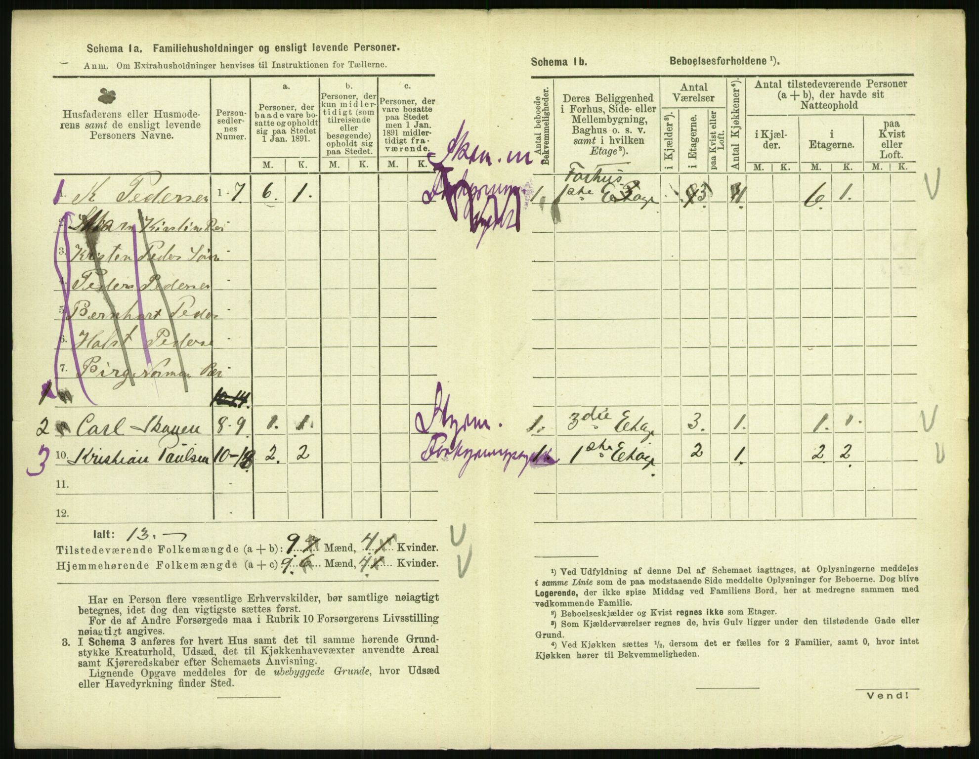 RA, 1891 census for 0801 Kragerø, 1891, p. 1557