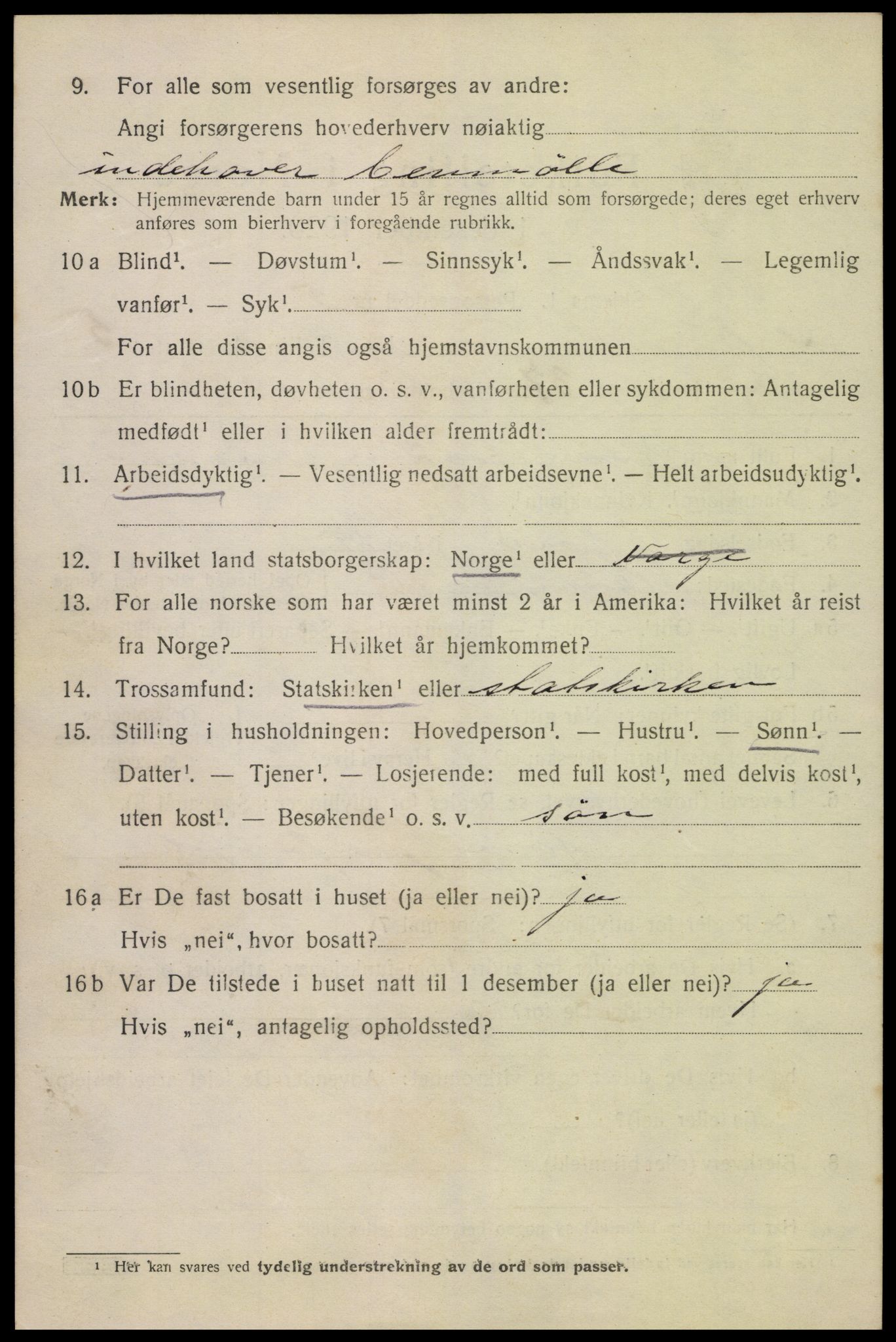 SAK, 1920 census for Flekkefjord, 1920, p. 5753