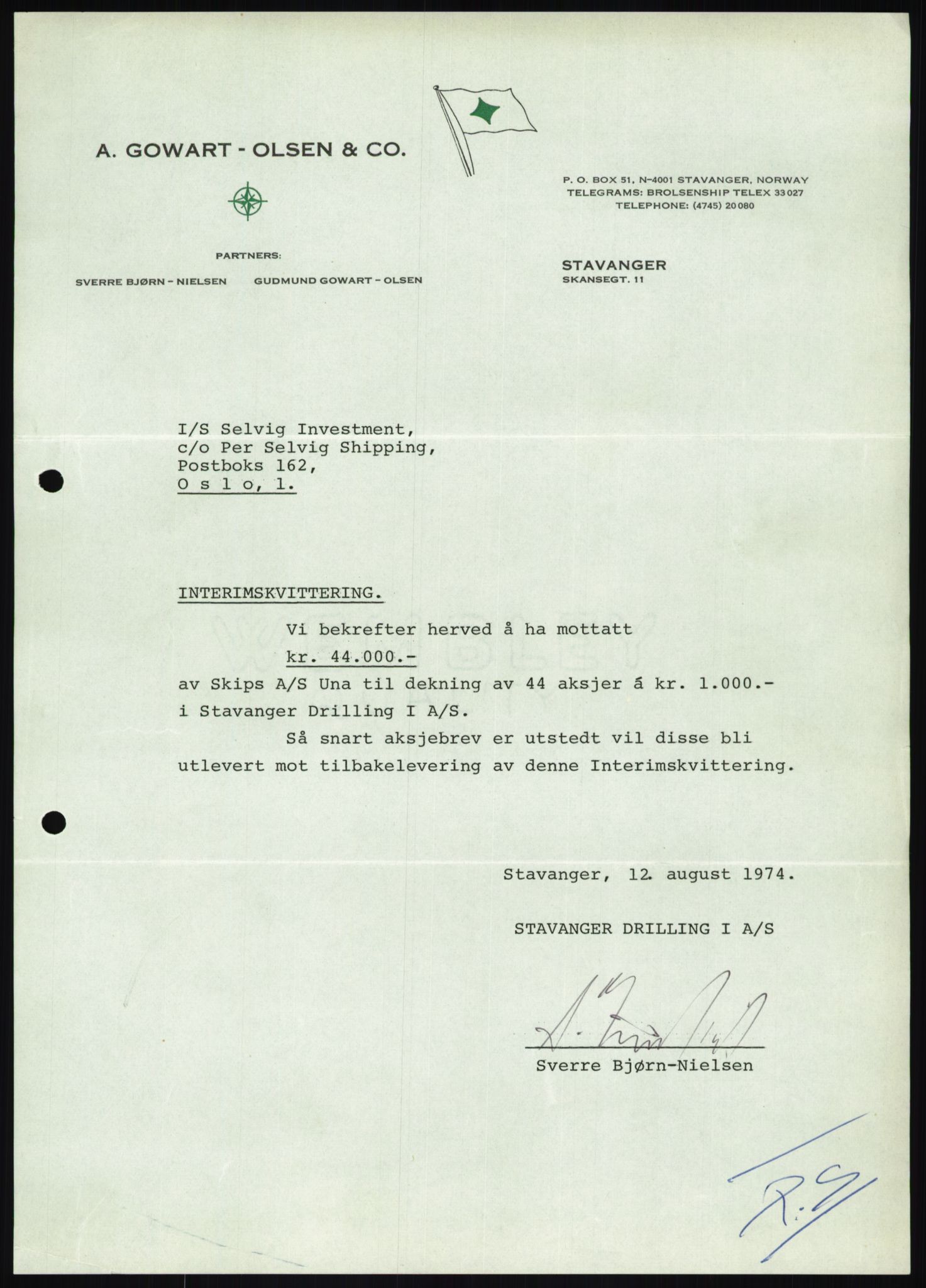 Pa 1503 - Stavanger Drilling AS, AV/SAST-A-101906/D/L0006: Korrespondanse og saksdokumenter, 1974-1984, p. 1063