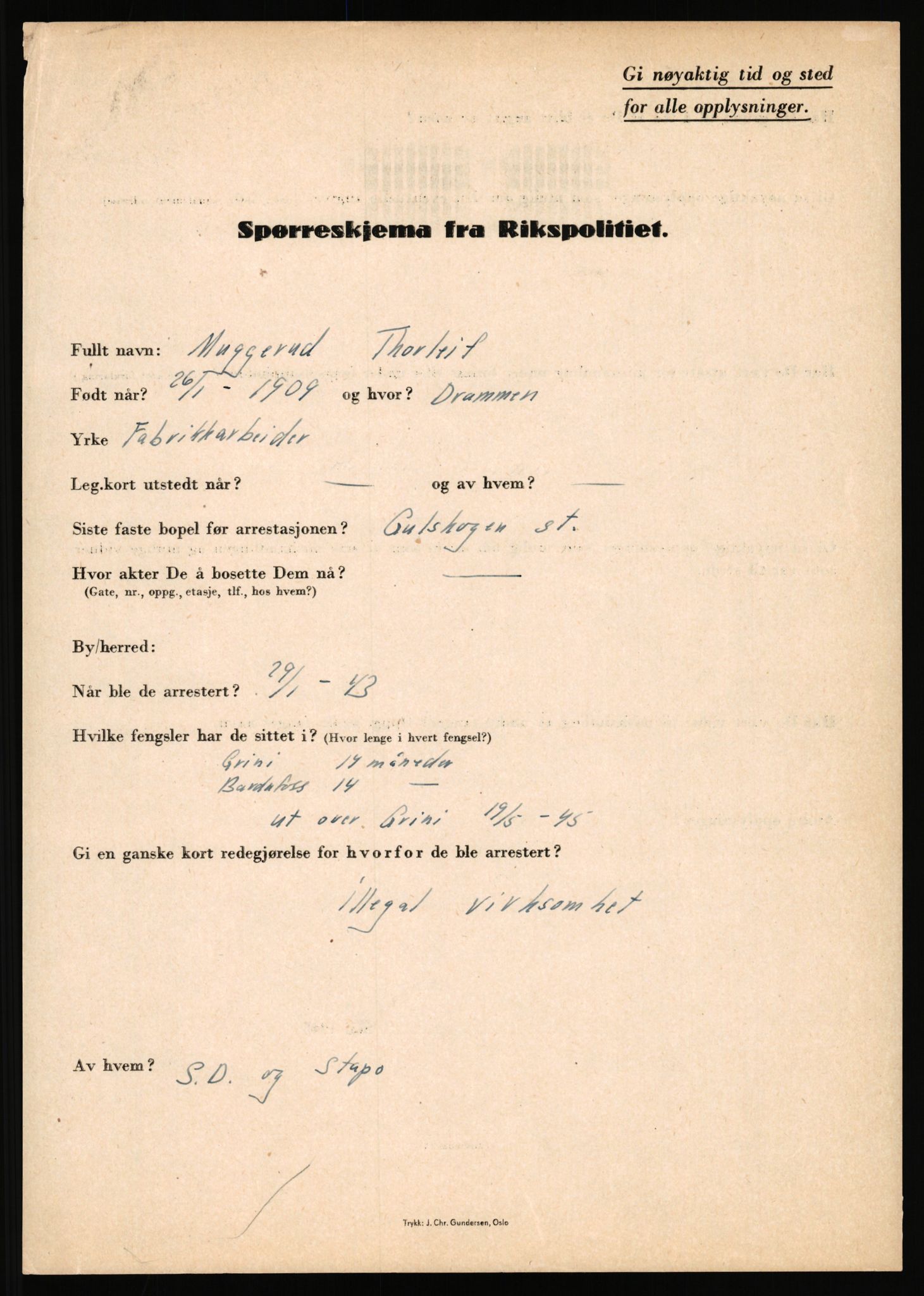 Rikspolitisjefen, AV/RA-S-1560/L/L0012: Mogensen, Øivind - Noraas, Lars, 1940-1945, p. 151