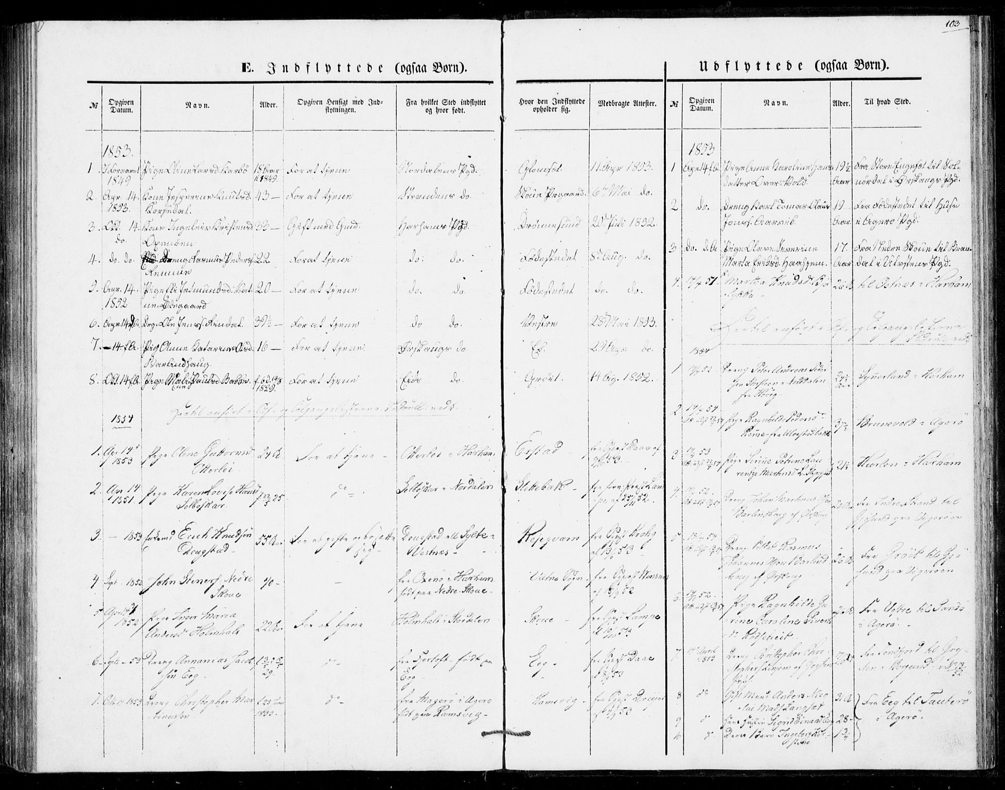 Ministerialprotokoller, klokkerbøker og fødselsregistre - Møre og Romsdal, SAT/A-1454/524/L0353: Parish register (official) no. 524A05, 1848-1856, p. 103