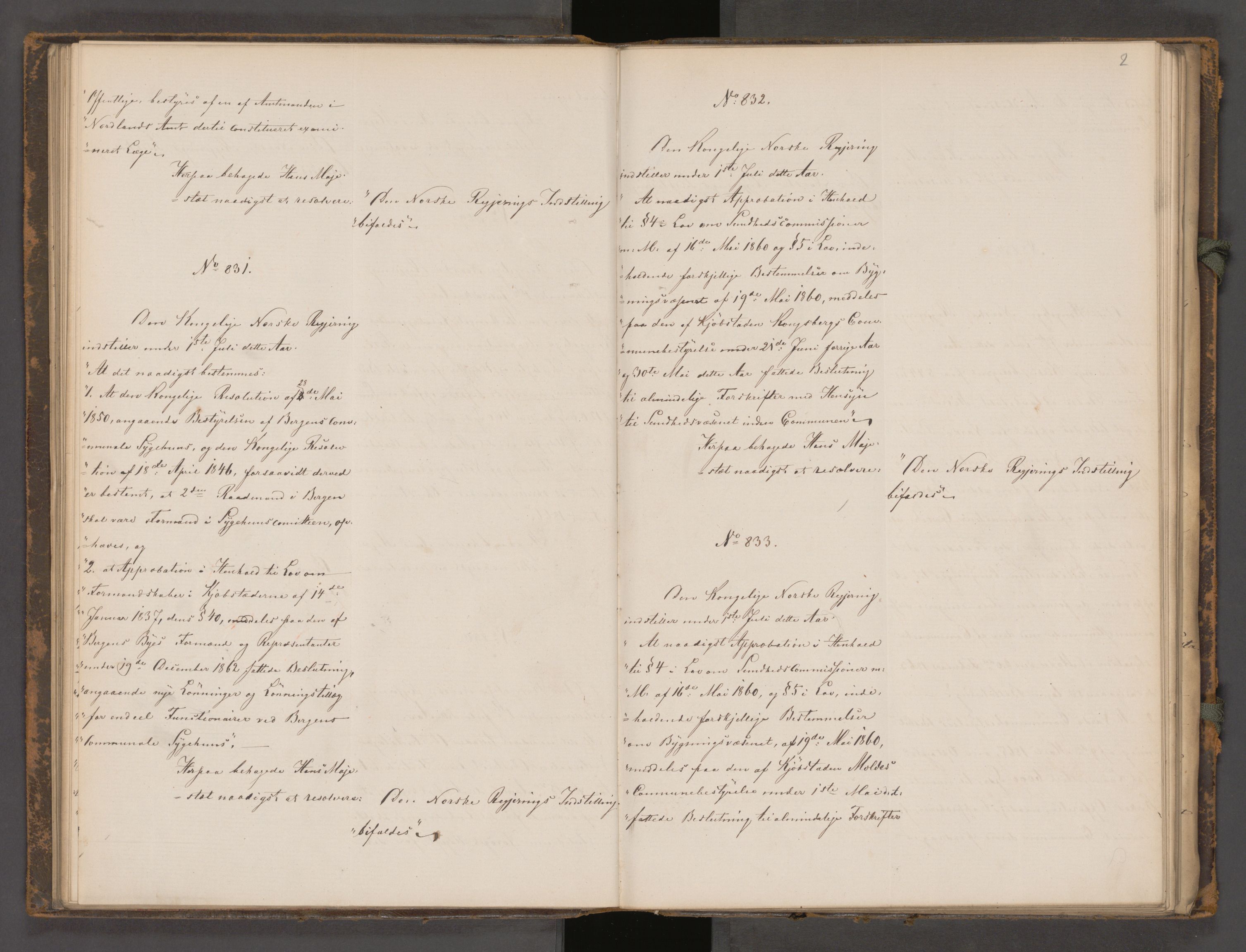Statsrådssekretariatet, AV/RA-S-1001/A/Ab/L0104: Kgl. res. nr. 724-1001b, 2. halvår, 1865