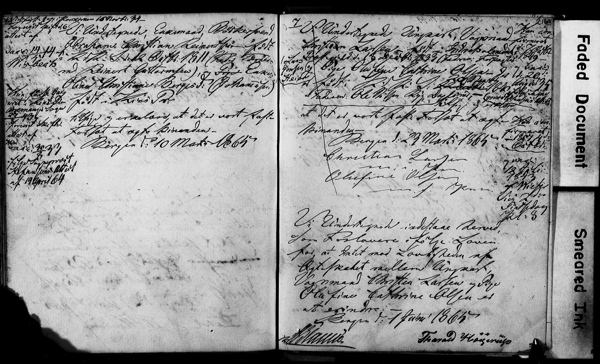 Korskirken sokneprestembete, AV/SAB-A-76101: Best man's statements no. II.5.2, 1859-1865, p. 216