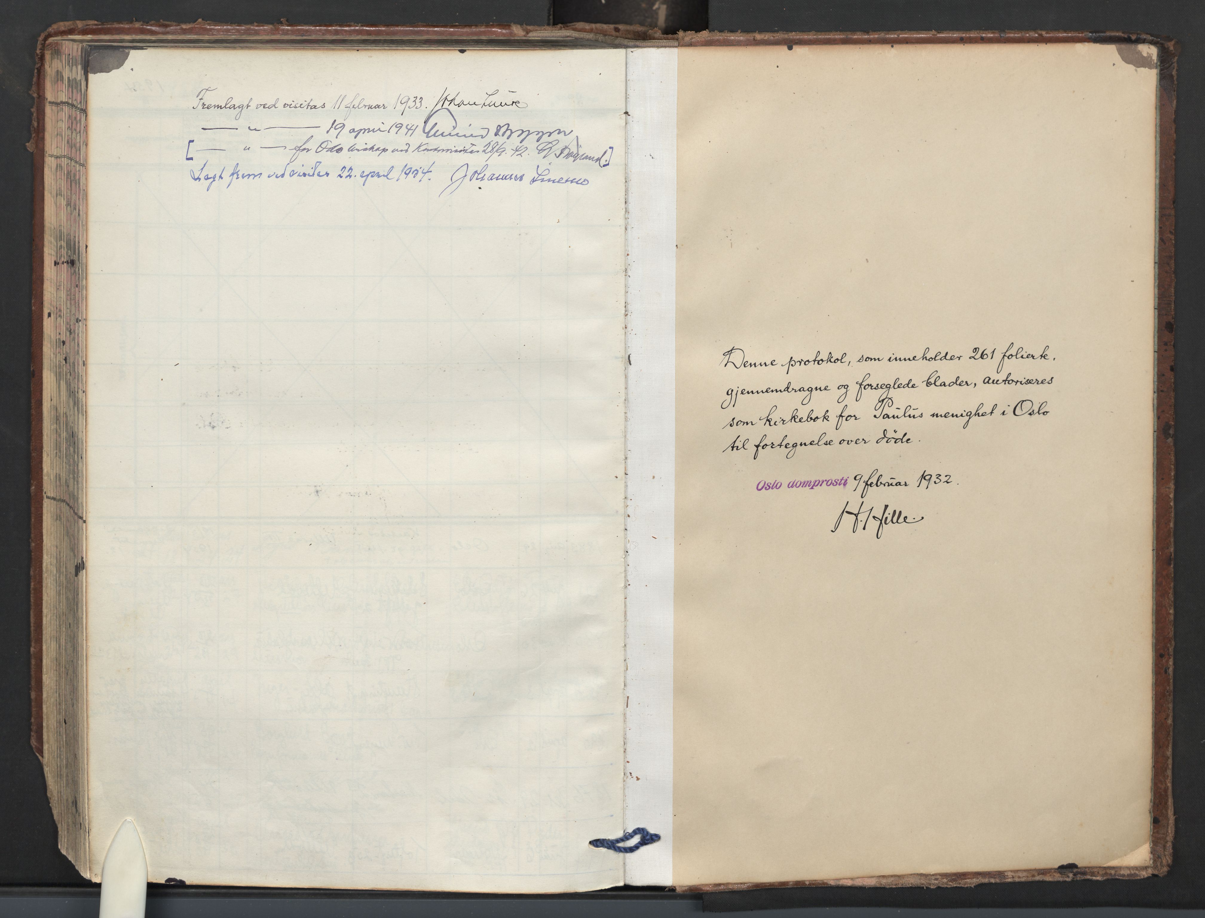 Paulus prestekontor Kirkebøker, AV/SAO-A-10871/F/Fa/L0029: Parish register (official) no. 29, 1932-1954