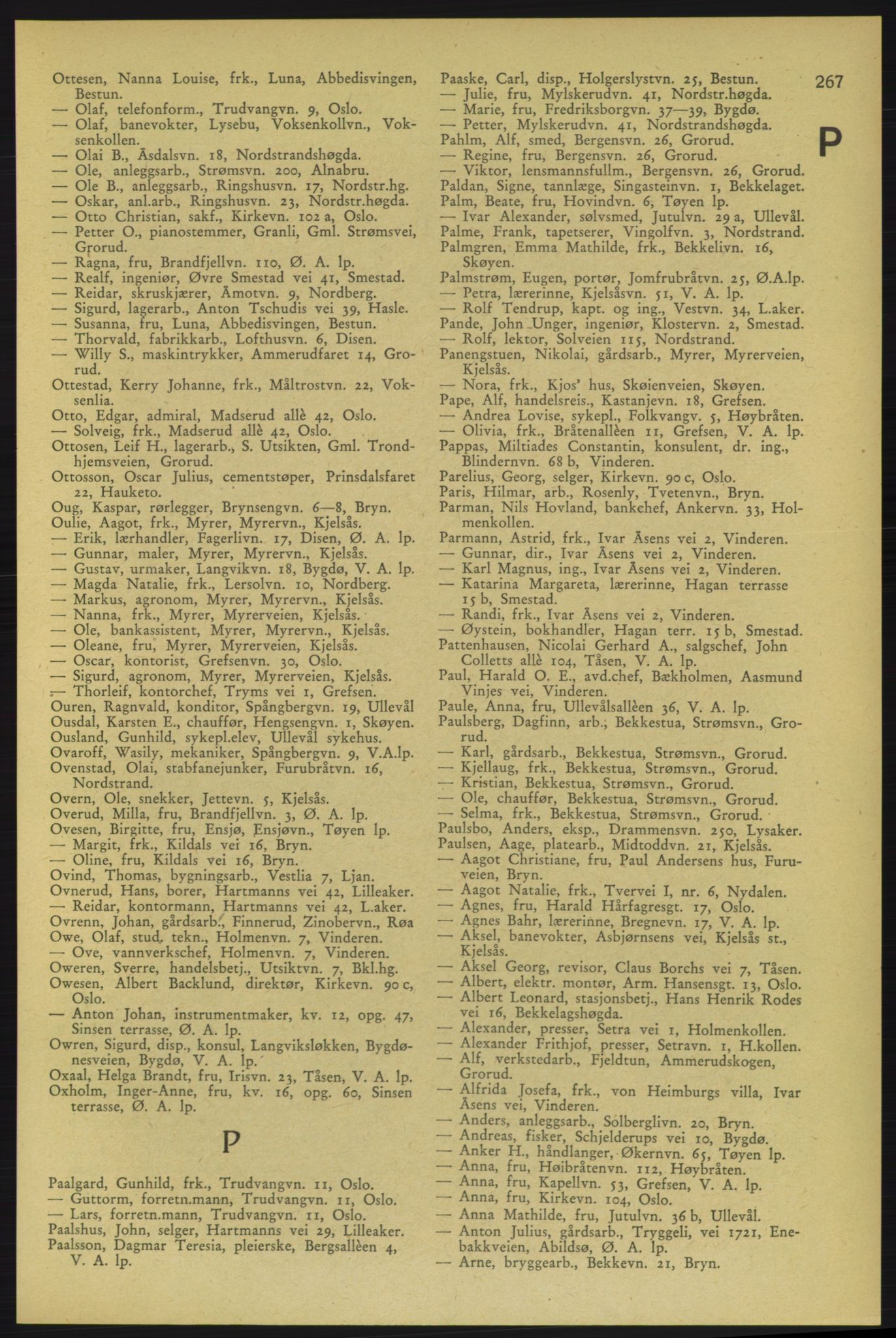Aker adressebok/adressekalender, PUBL/001/A/006: Aker adressebok, 1937-1938, p. 267