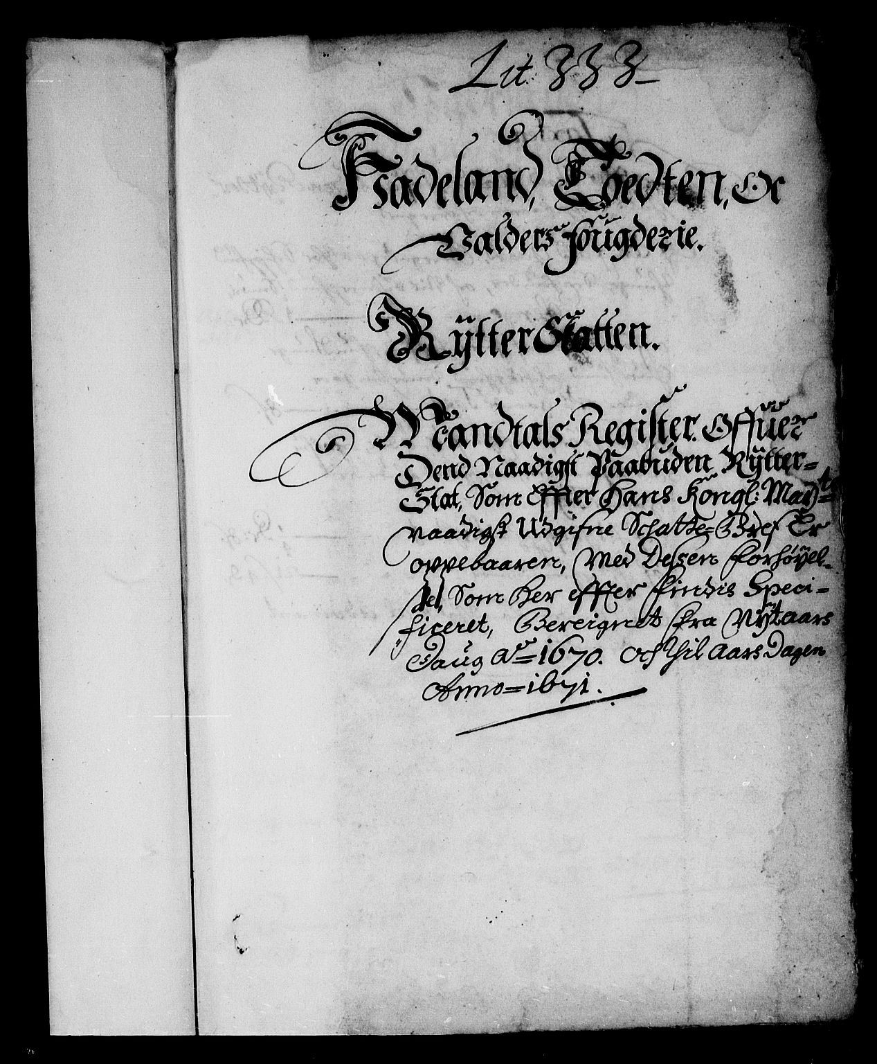 Rentekammeret inntil 1814, Reviderte regnskaper, Stiftamtstueregnskaper, Landkommissariatet på Akershus og Akershus stiftamt, AV/RA-EA-5869/R/Rb/L0071: Akershus stiftamt, 1670