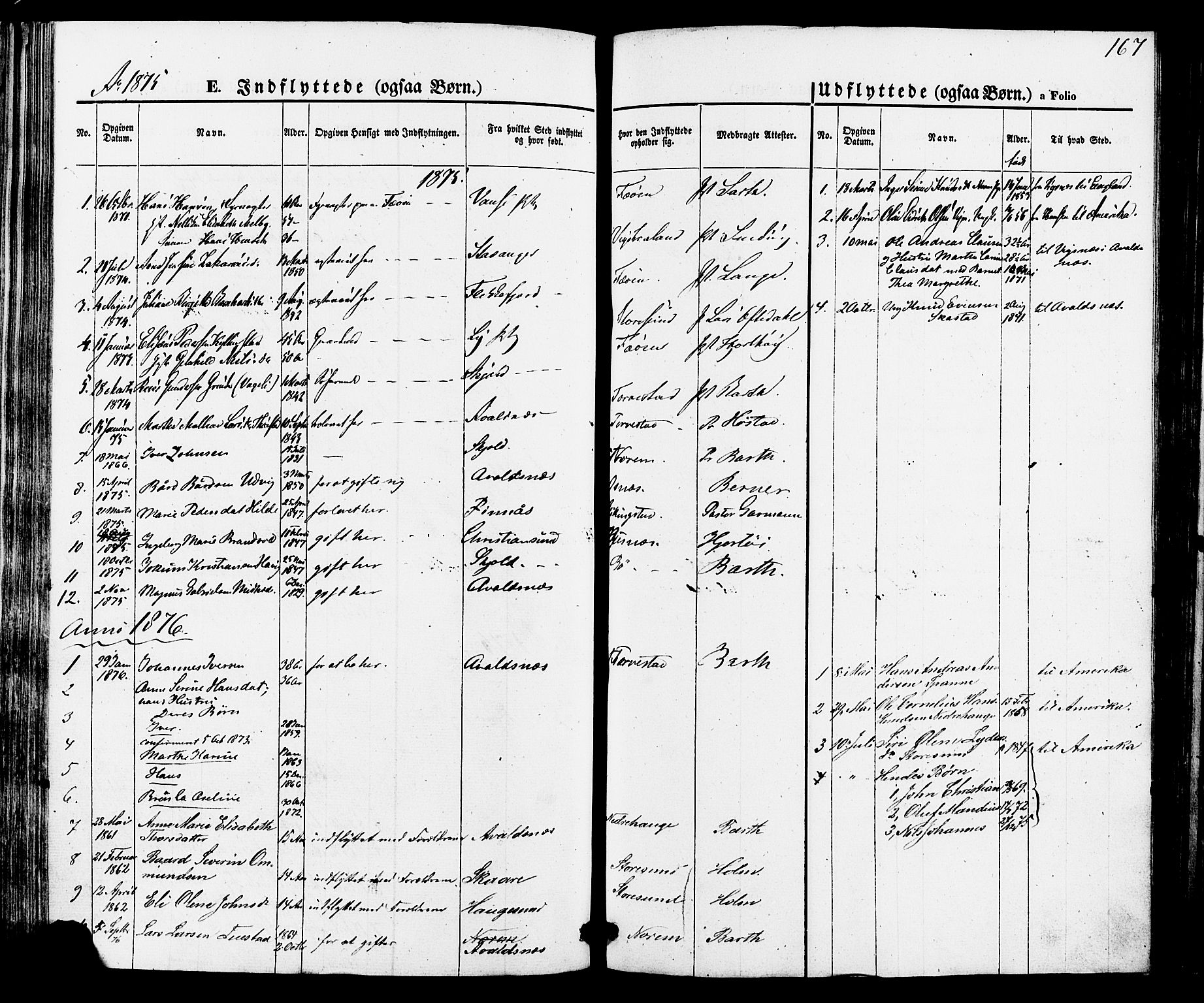 Torvastad sokneprestkontor, AV/SAST-A -101857/H/Ha/Haa/L0010: Parish register (official) no. A 10, 1857-1878, p. 167