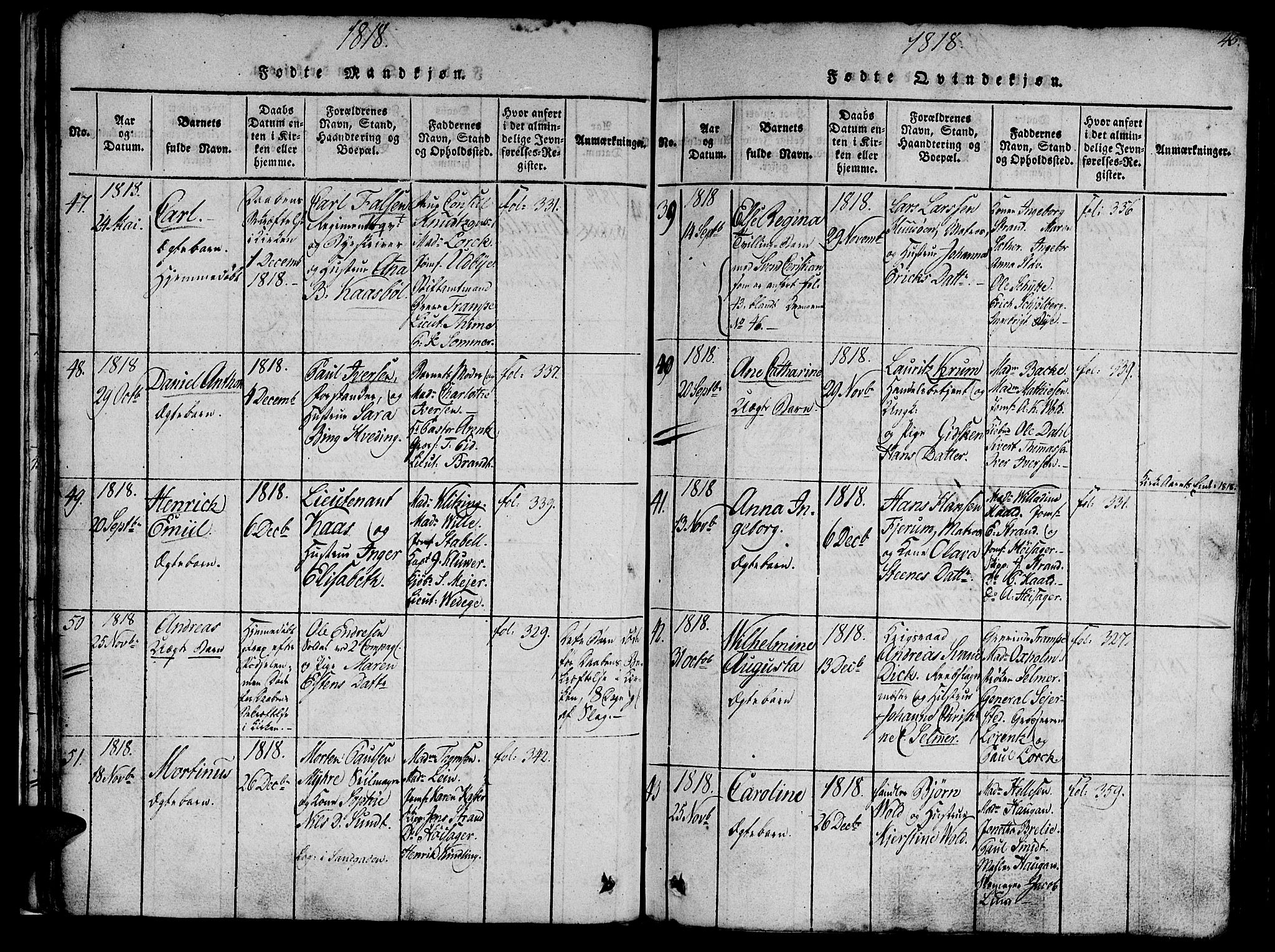 Ministerialprotokoller, klokkerbøker og fødselsregistre - Sør-Trøndelag, SAT/A-1456/602/L0135: Parish register (copy) no. 602C03, 1815-1832, p. 45