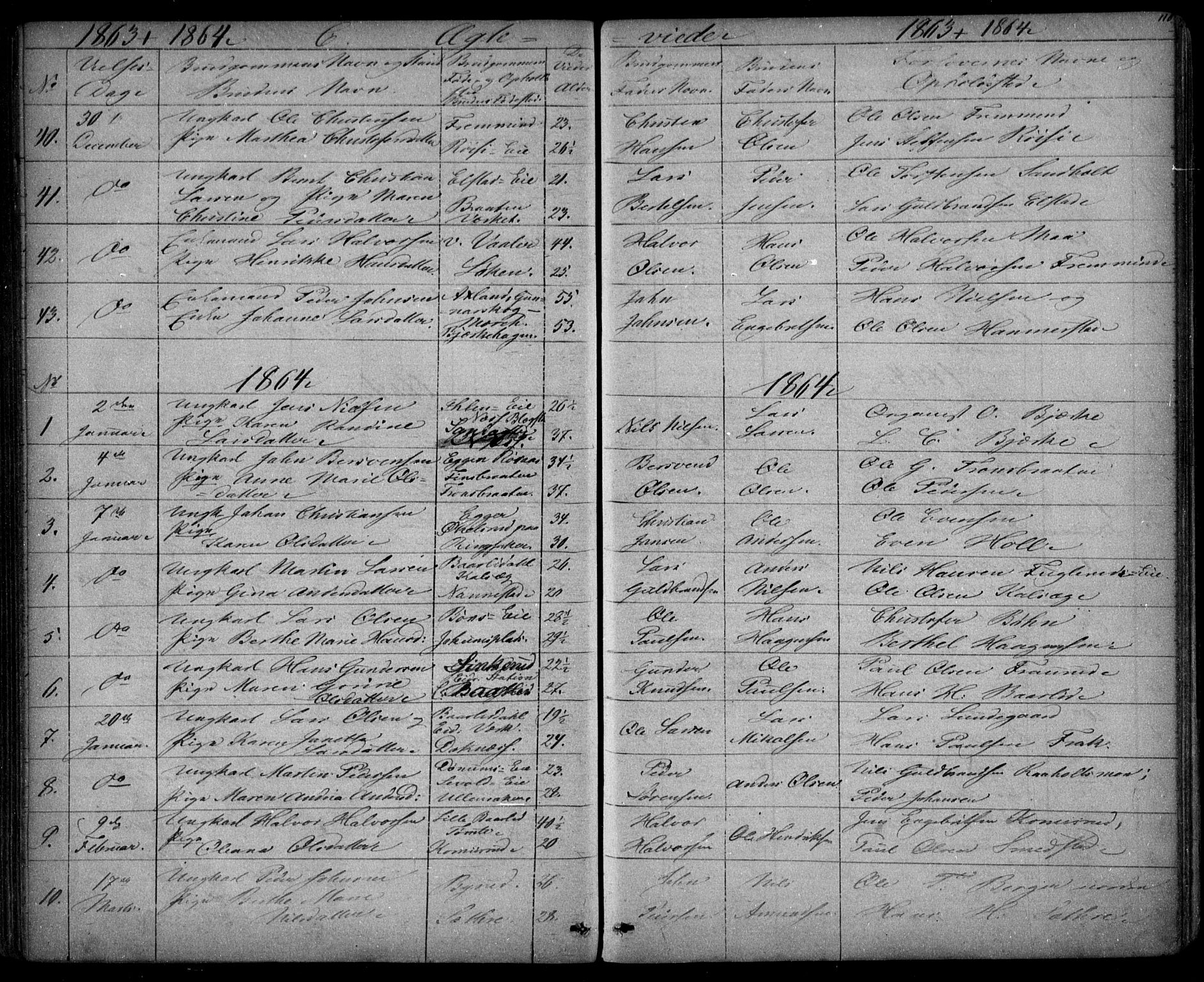 Eidsvoll prestekontor Kirkebøker, SAO/A-10888/G/Ga/L0001: Parish register (copy) no. I 1, 1861-1866, p. 110
