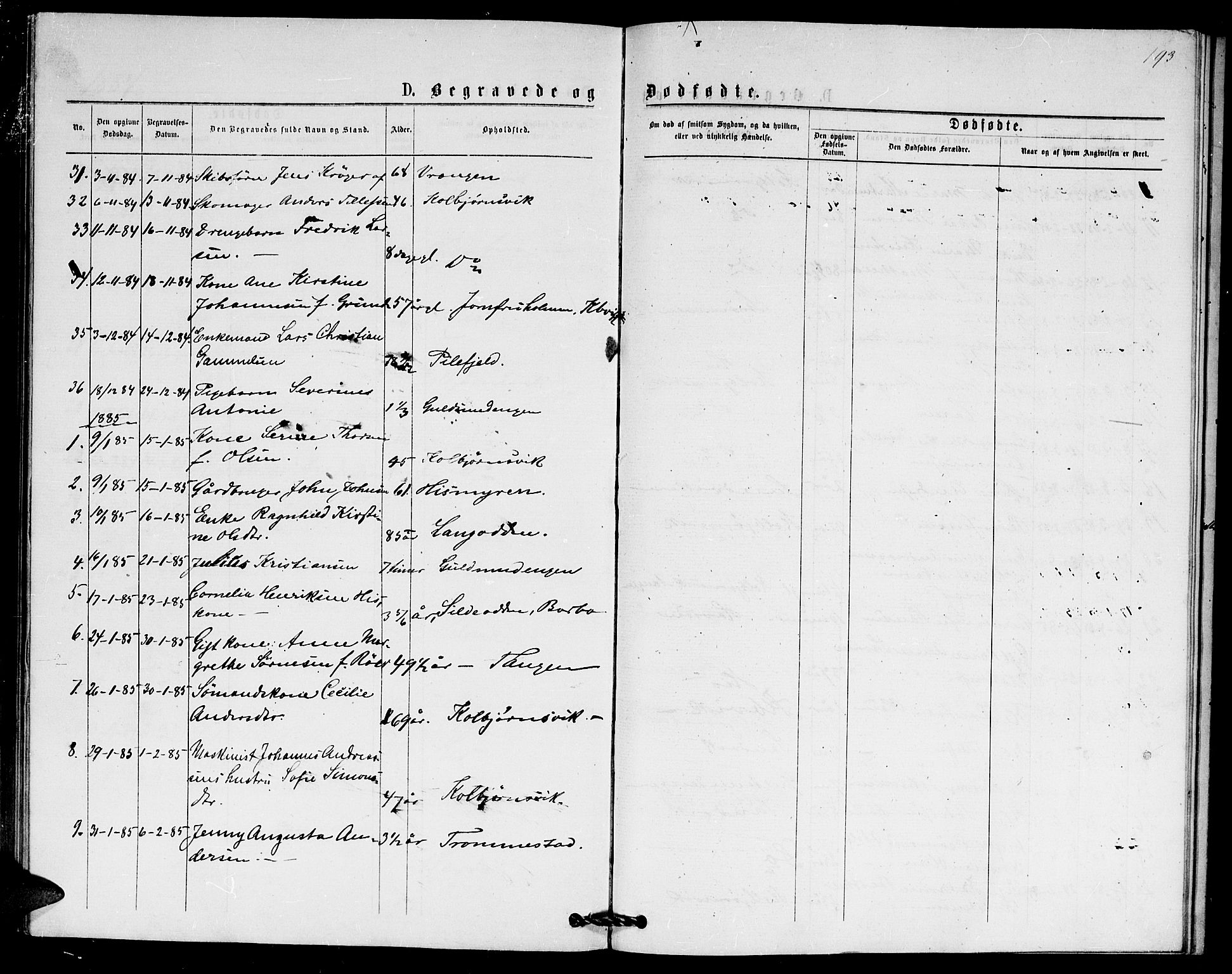 Hisøy sokneprestkontor, SAK/1111-0020/F/Fb/L0002: Parish register (copy) no. B 2, 1873-1885, p. 193