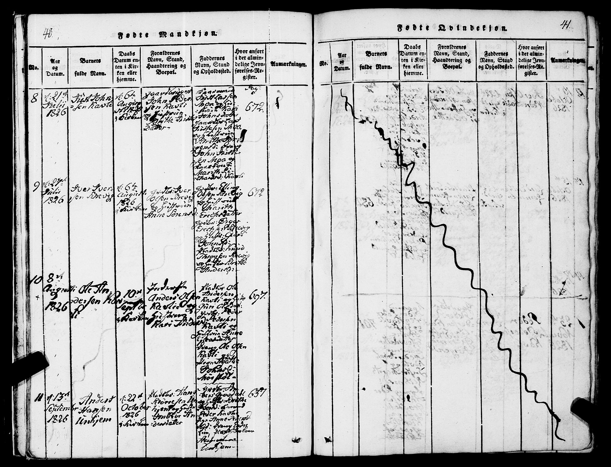 Ministerialprotokoller, klokkerbøker og fødselsregistre - Møre og Romsdal, AV/SAT-A-1454/545/L0585: Parish register (official) no. 545A01, 1818-1853, p. 40-41