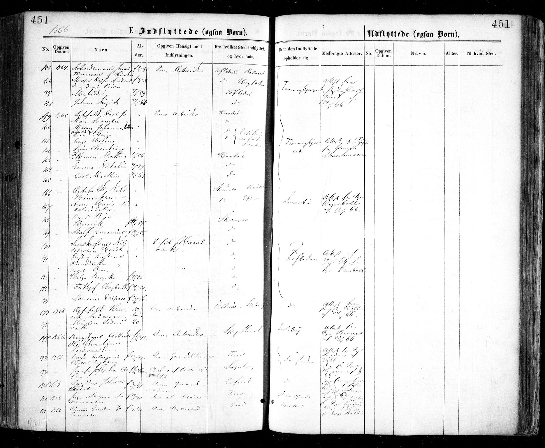 Glemmen prestekontor Kirkebøker, AV/SAO-A-10908/F/Fa/L0008: Parish register (official) no. 8, 1862-1871, p. 451