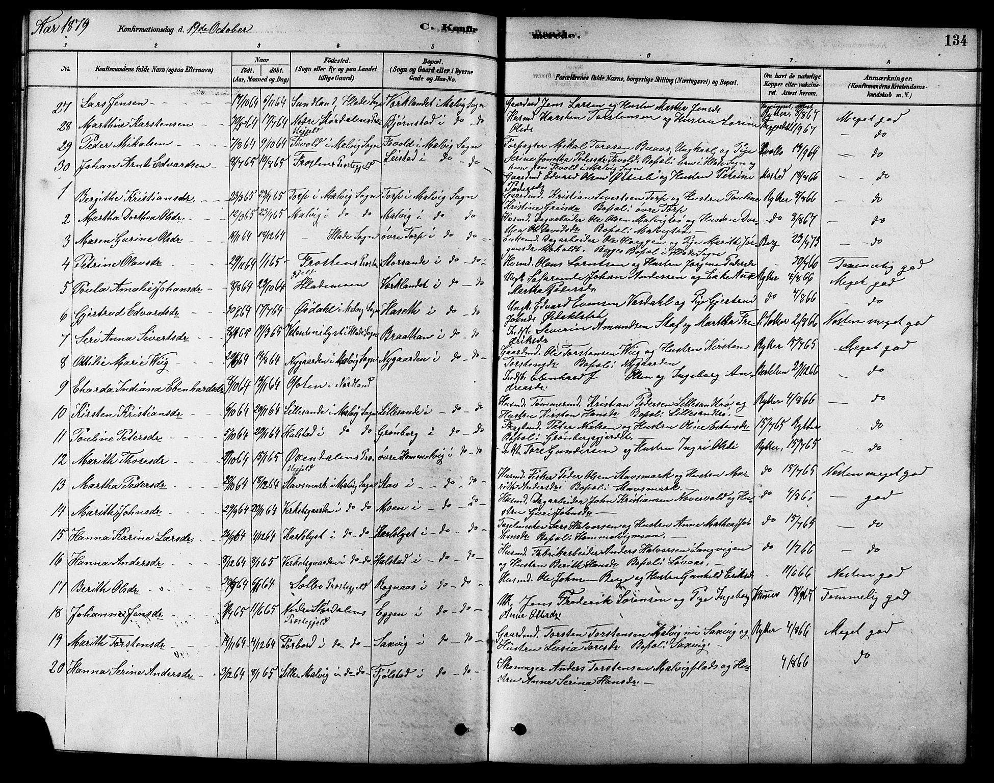 Ministerialprotokoller, klokkerbøker og fødselsregistre - Sør-Trøndelag, SAT/A-1456/616/L0423: Parish register (copy) no. 616C06, 1878-1903, p. 134