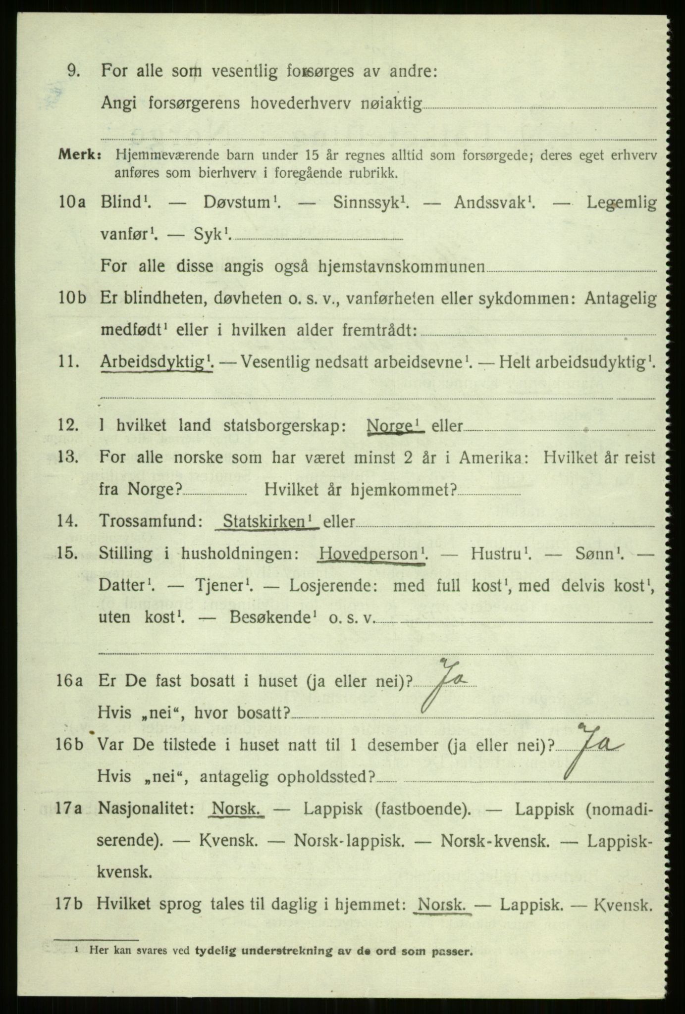 SATØ, 1920 census for Ibestad, 1920, p. 5799