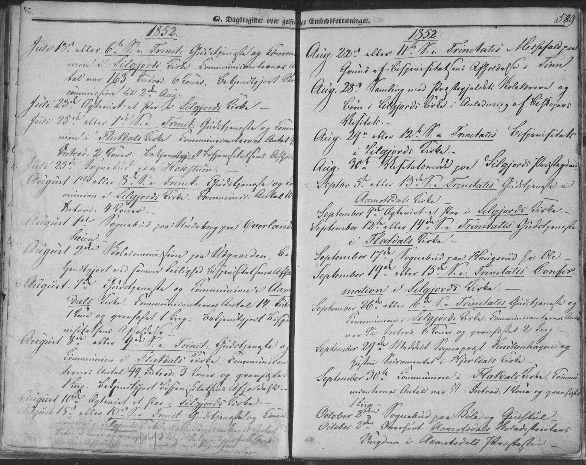 Seljord kirkebøker, AV/SAKO-A-20/F/Fa/L012b: Parish register (official) no. I 12B, 1850-1865, p. 589