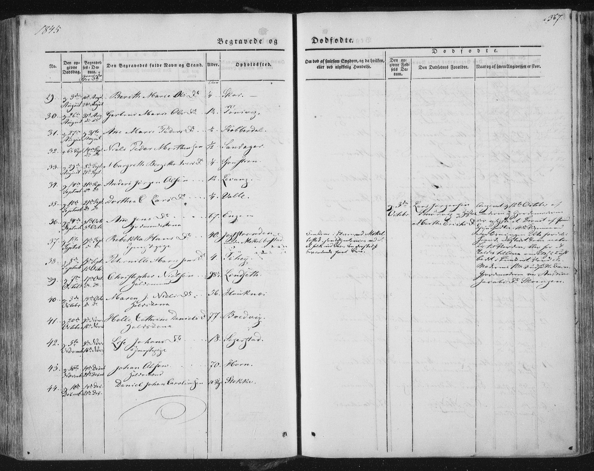 Ministerialprotokoller, klokkerbøker og fødselsregistre - Nordland, AV/SAT-A-1459/838/L0549: Parish register (official) no. 838A07, 1840-1854, p. 367