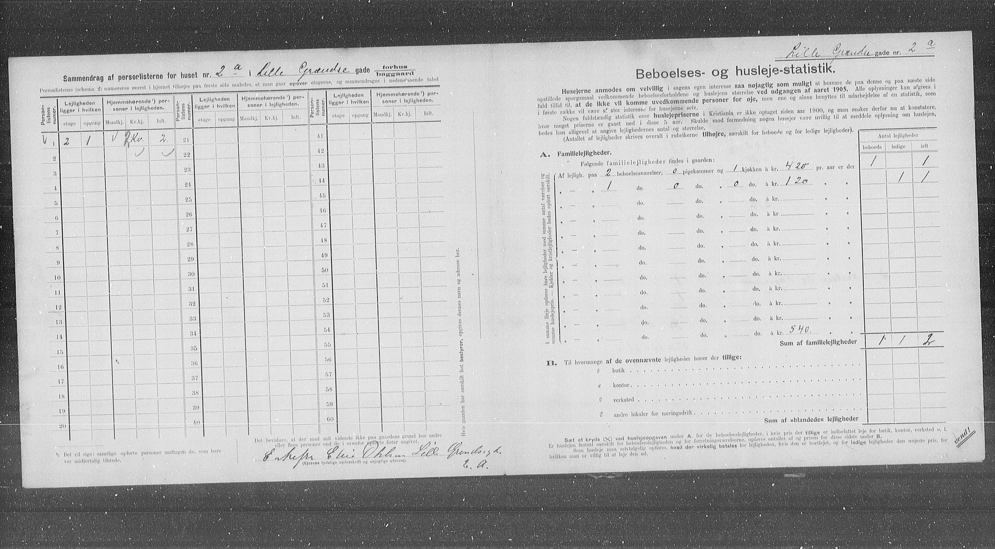 OBA, Municipal Census 1905 for Kristiania, 1905, p. 30224