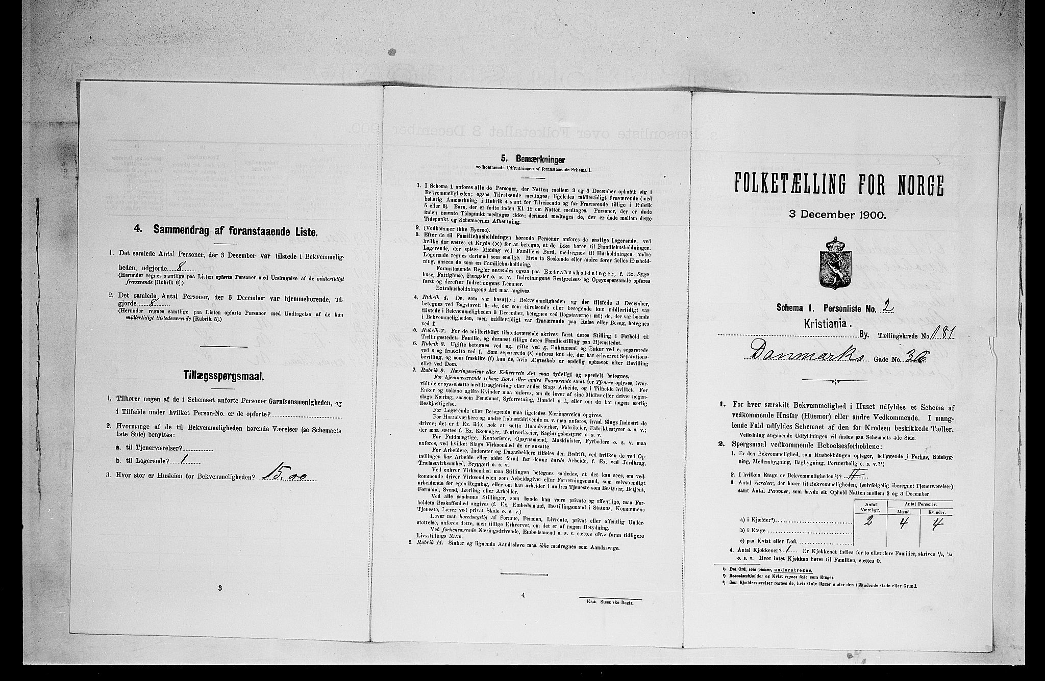 SAO, 1900 census for Kristiania, 1900, p. 15236