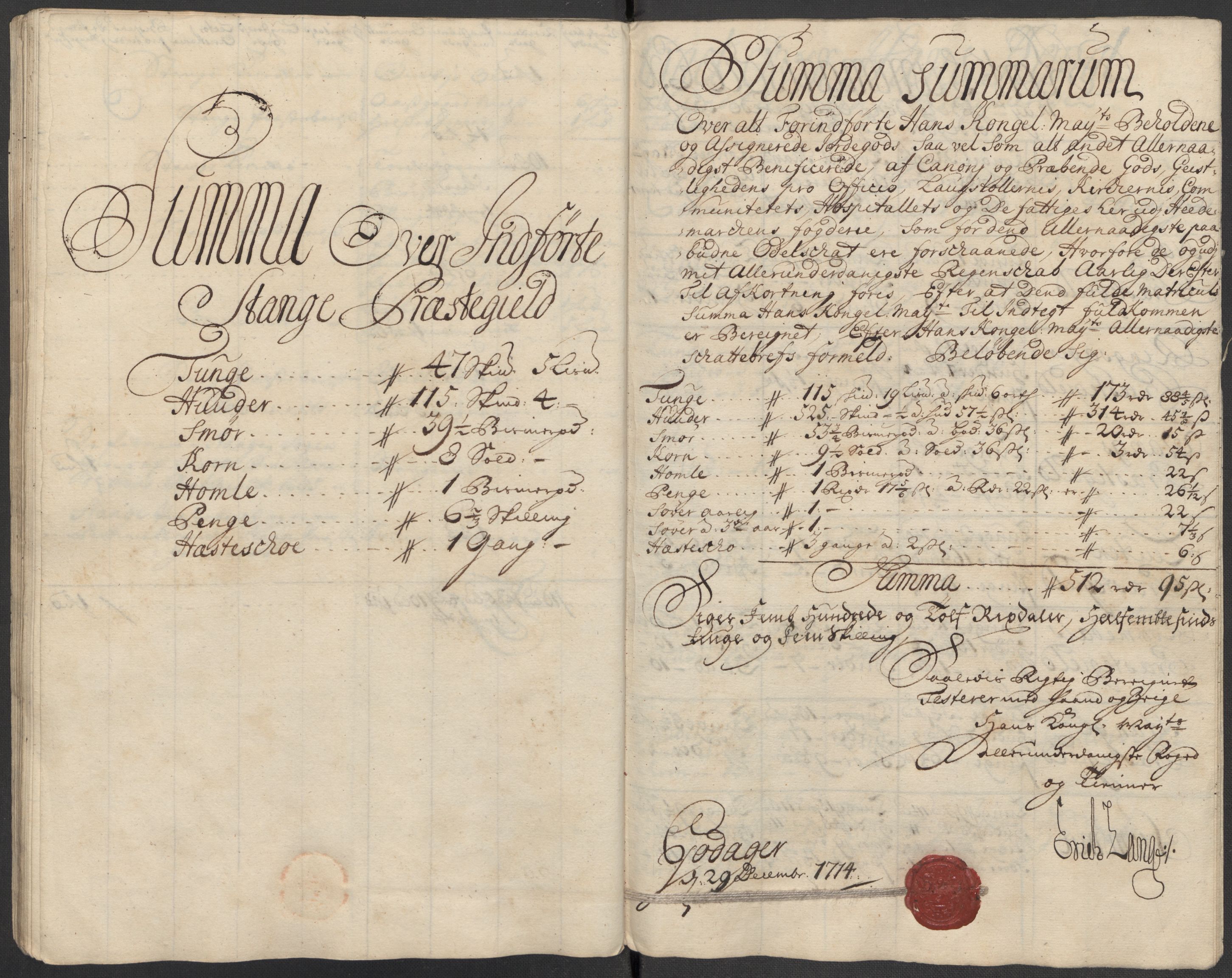 Rentekammeret inntil 1814, Reviderte regnskaper, Fogderegnskap, AV/RA-EA-4092/R16/L1051: Fogderegnskap Hedmark, 1714, p. 342