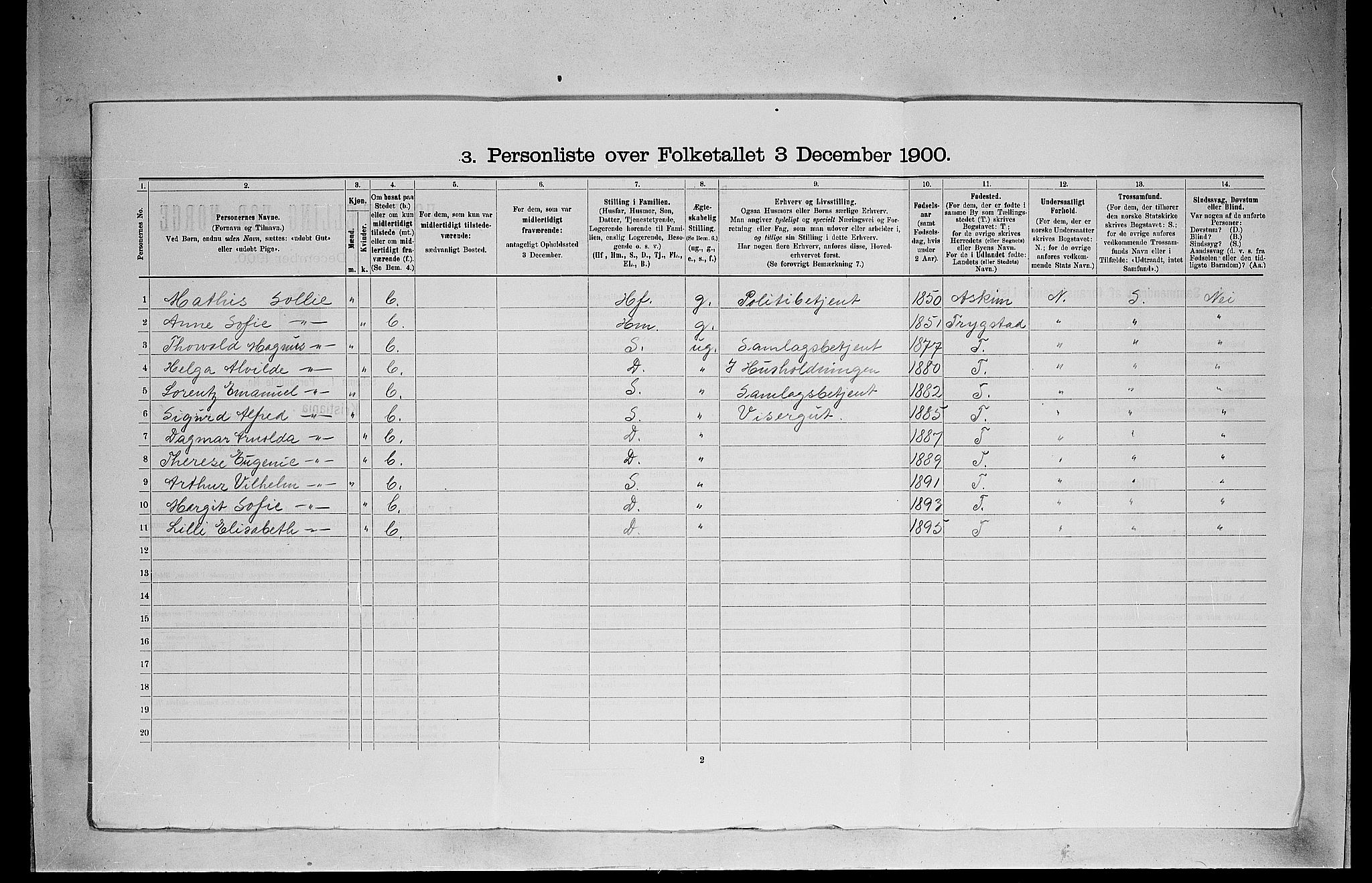 SAO, 1900 census for Kristiania, 1900, p. 29023