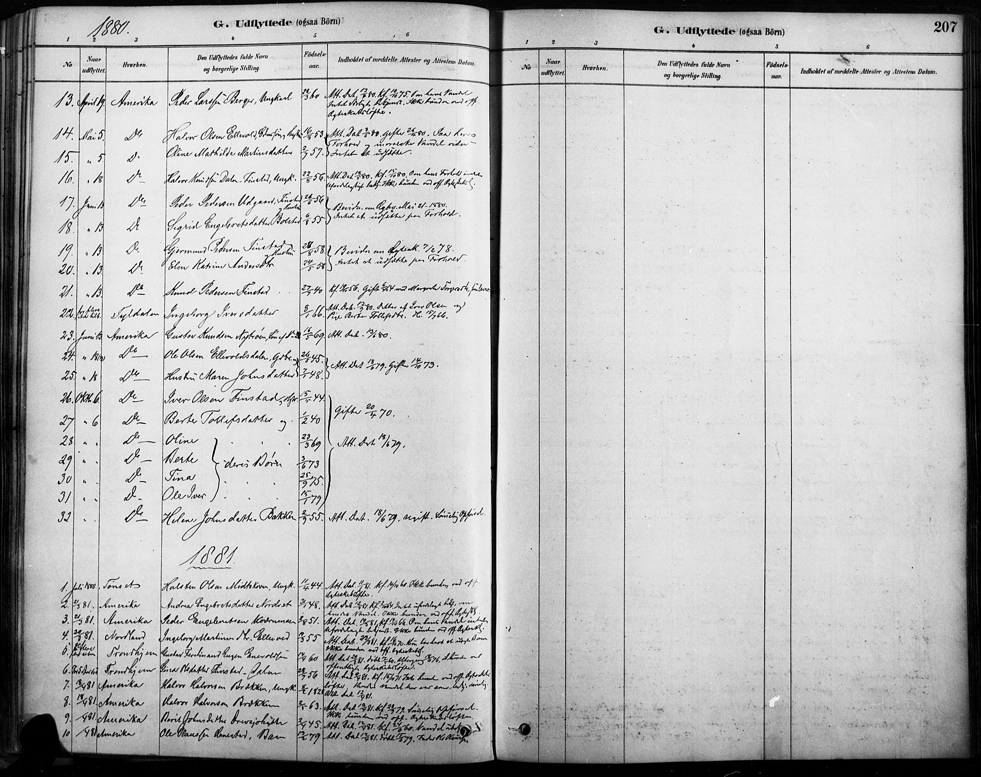 Rendalen prestekontor, SAH/PREST-054/H/Ha/Haa/L0009: Parish register (official) no. 9, 1878-1901, p. 207
