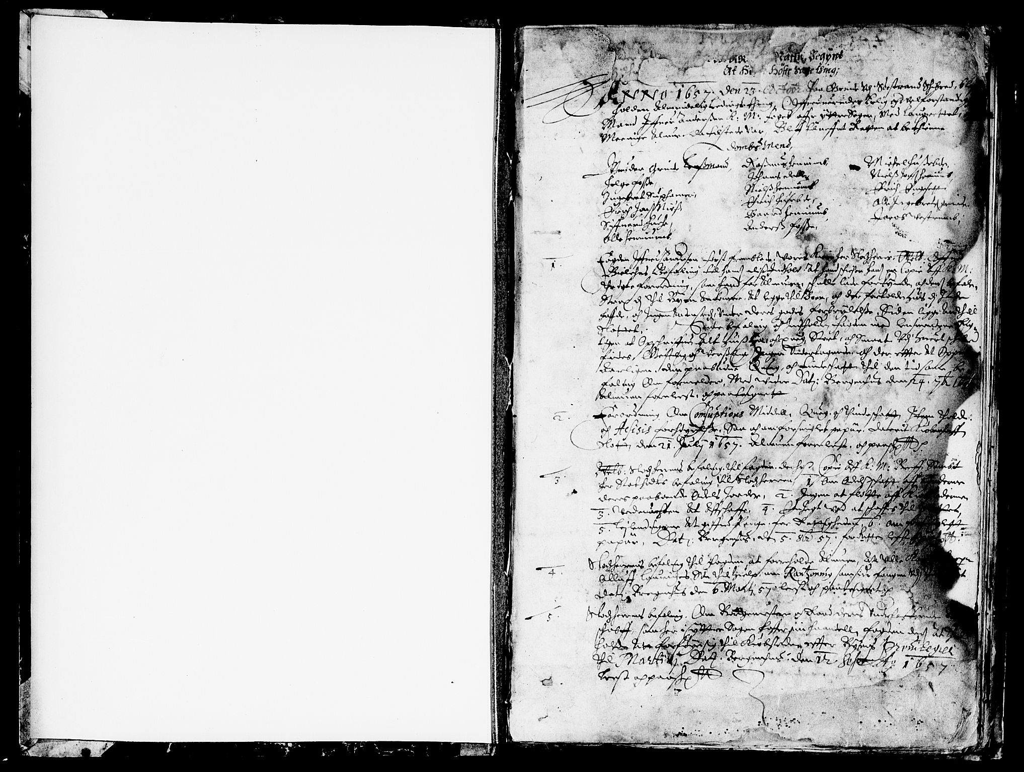 Ytre Sogn tingrett, AV/SAB-A-2601/1/F/Fa/L0002: Tingbok (justisprotokoll), 1657-1661, p. 1b-2a