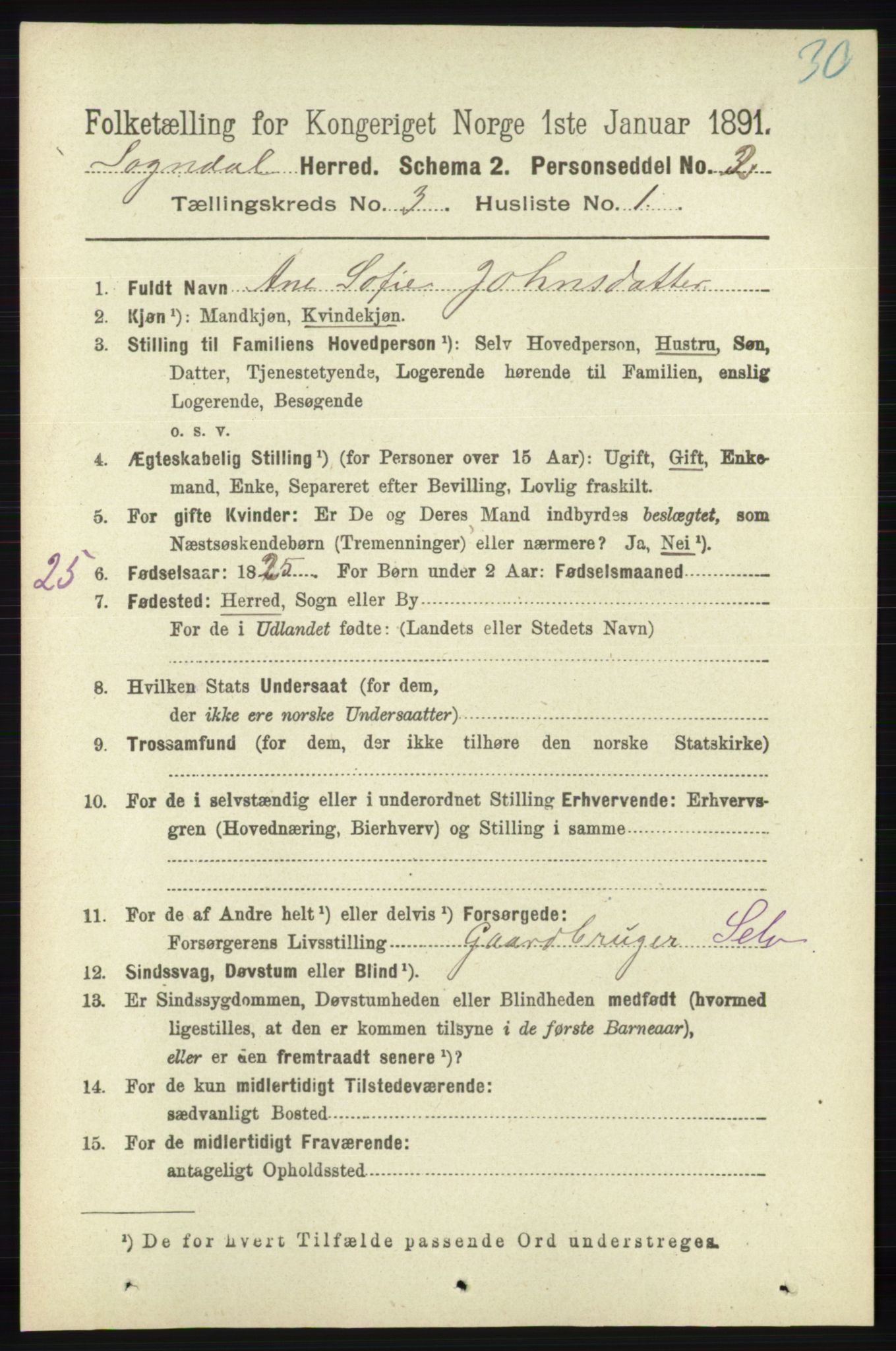 RA, 1891 census for 1111 Sokndal, 1891, p. 714